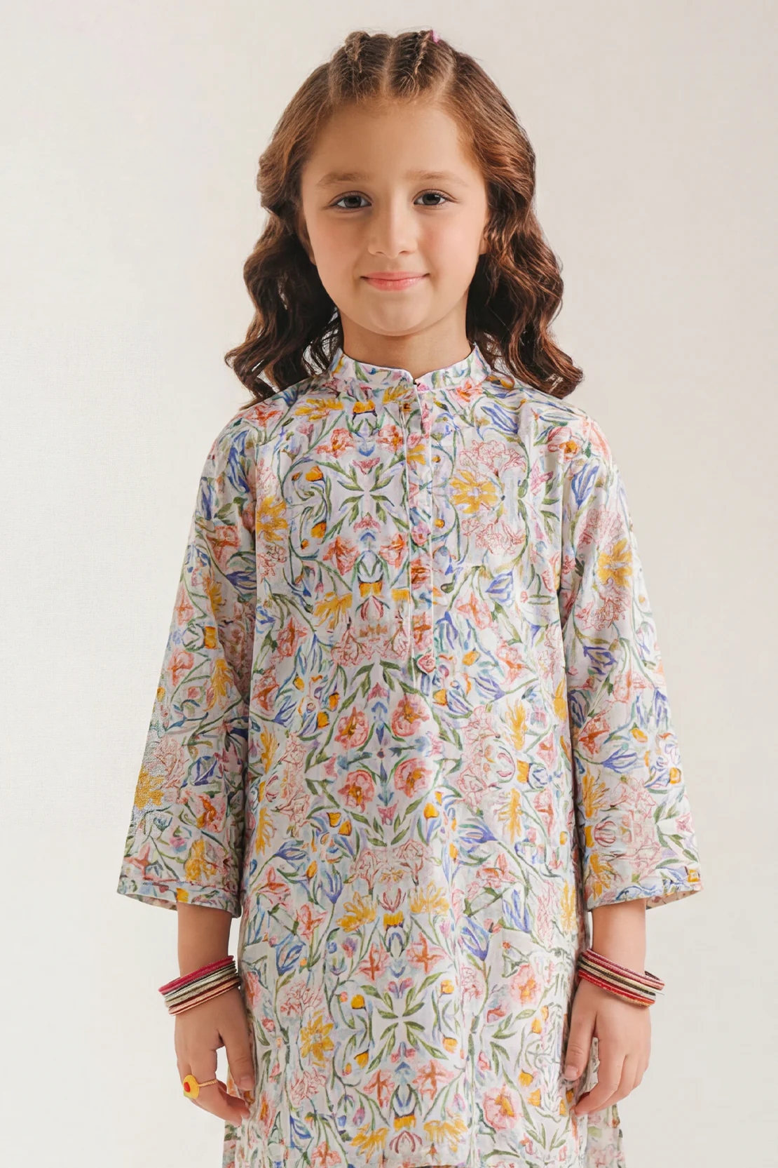Printed Arabic Premium Lawn Stitched 2 Piece (Shirt/Trouser) For Kids - Image 3