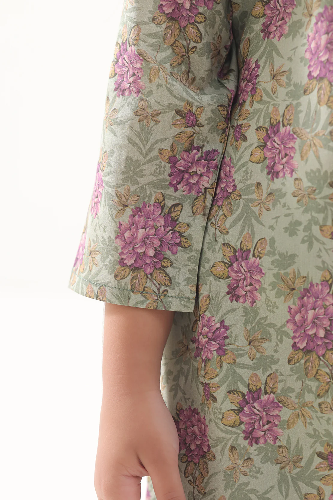 Printed Arabic Premium Lawn Stitched 2 Piece (Shirt/Trouser)  For Kids - Image 6
