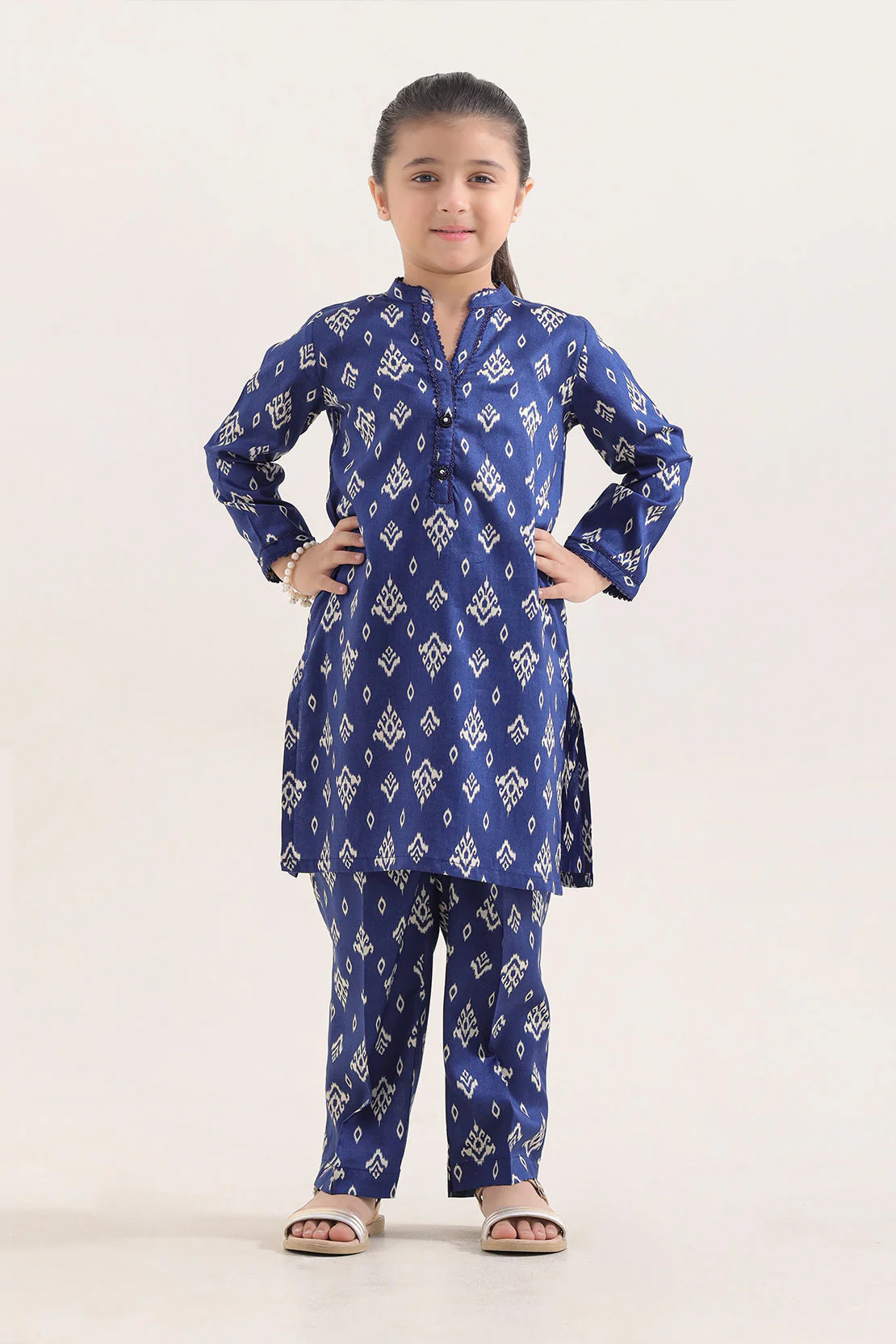 Printed Arabic Premium Lawn Stitched 2 Piece (Shirt/Trouser) For Kids