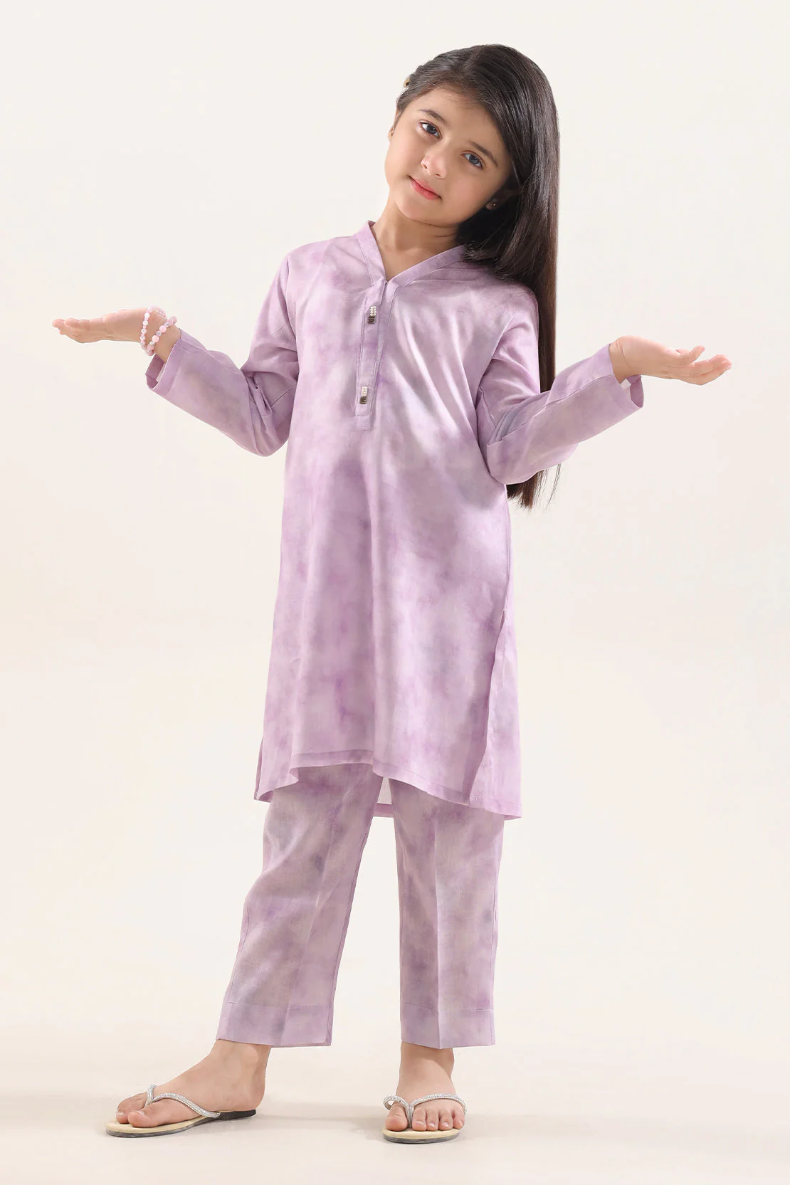 Printed Arabic Premium Lawn Stitched 2 Piece (Shirt/Trouser) For Kids
