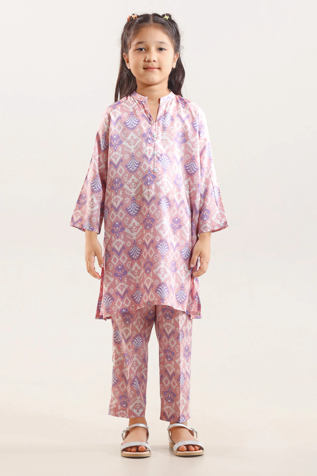 Printed Arabic Premium Lawn Stitched 2 Piece (Shirt/Trouser) For Kids