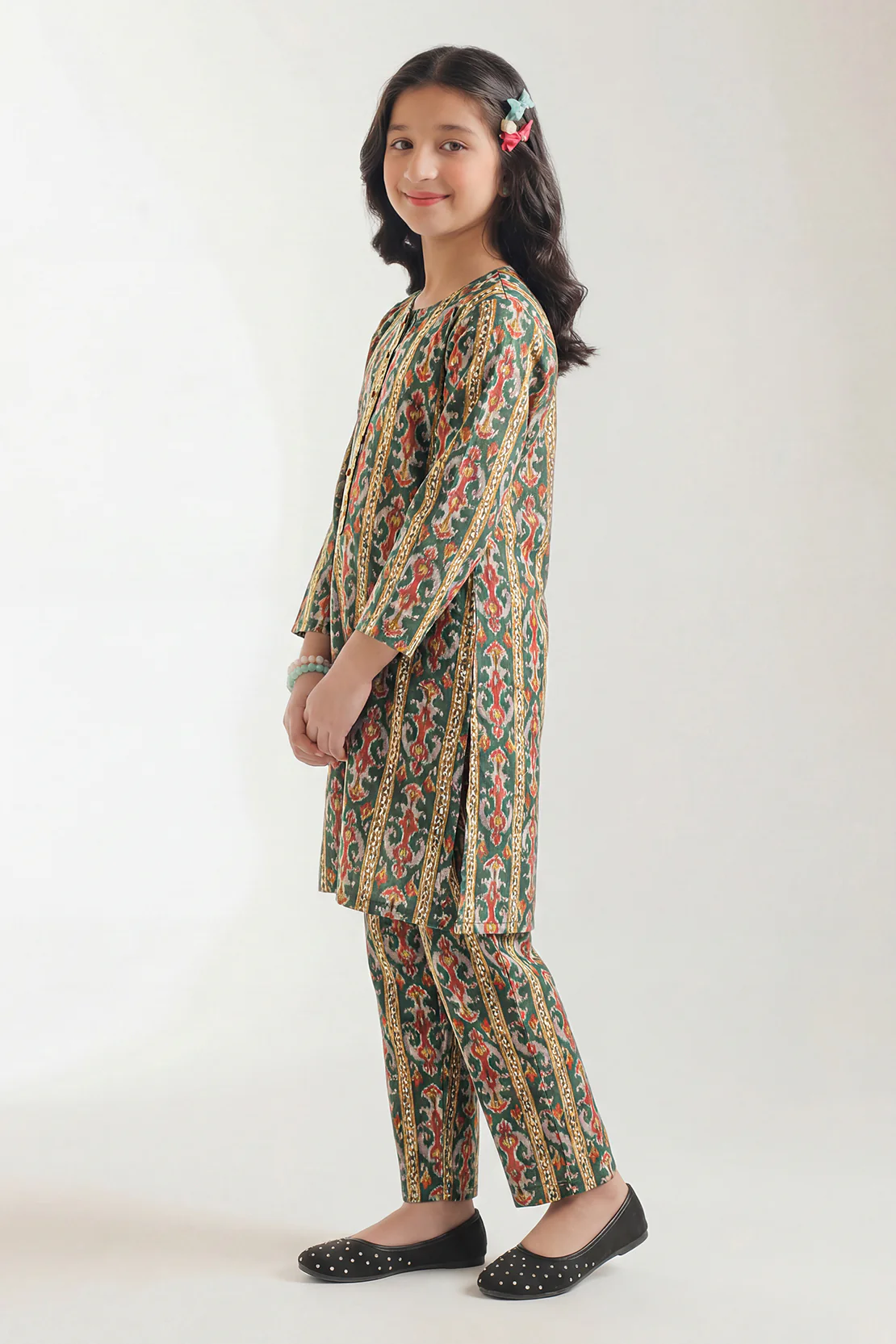 Printed Arabic Premium Lawn Stitched 2 Piece (Shirt/Trouser) For Kids
