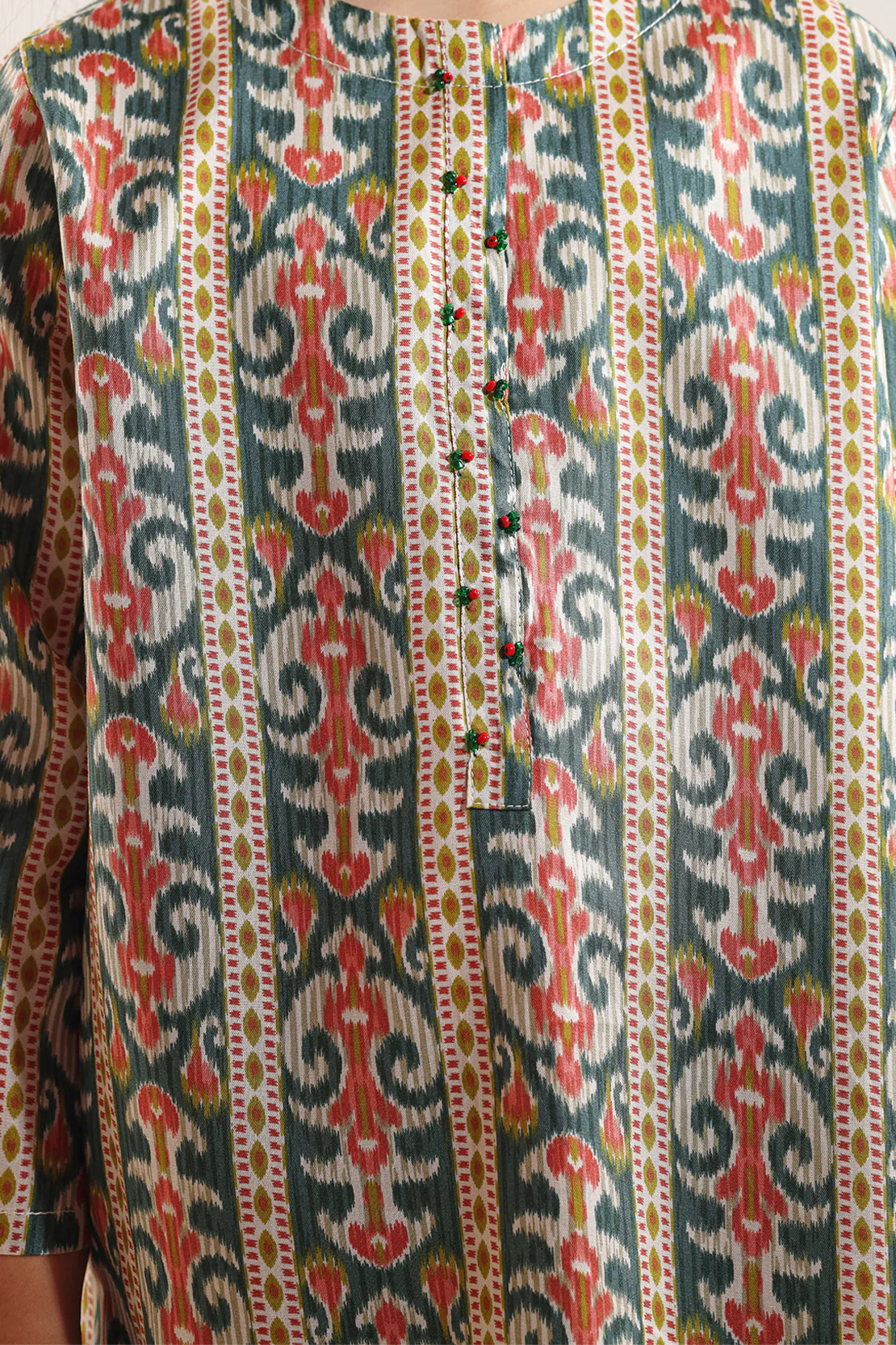 Printed Arabic Premium Lawn Stitched 2 Piece (Shirt/Trouser) For Kids - Image 3