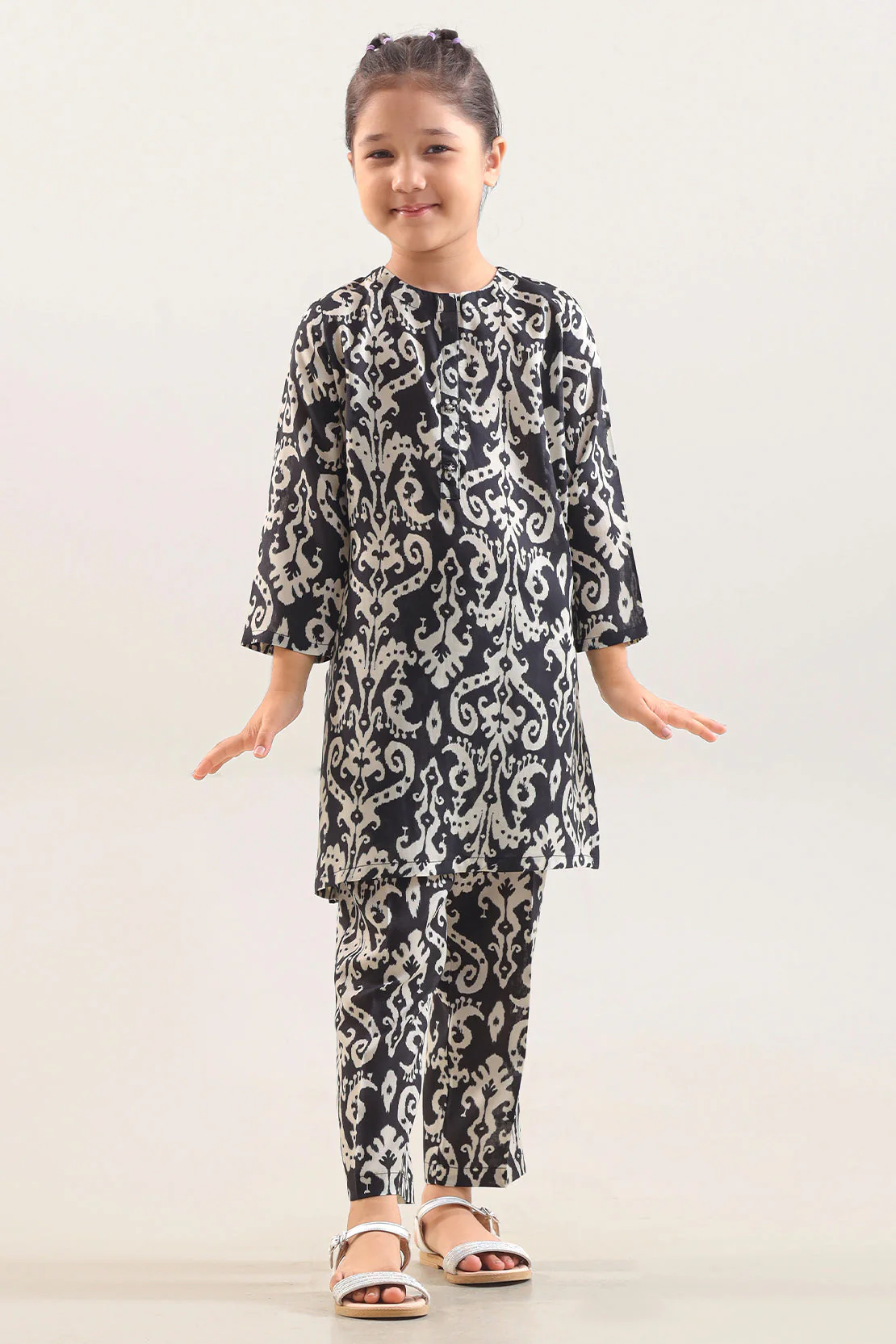 Printed Arabic Premium Lawn Stitched 2 Piece (Shirt/Trouser)  For Kids