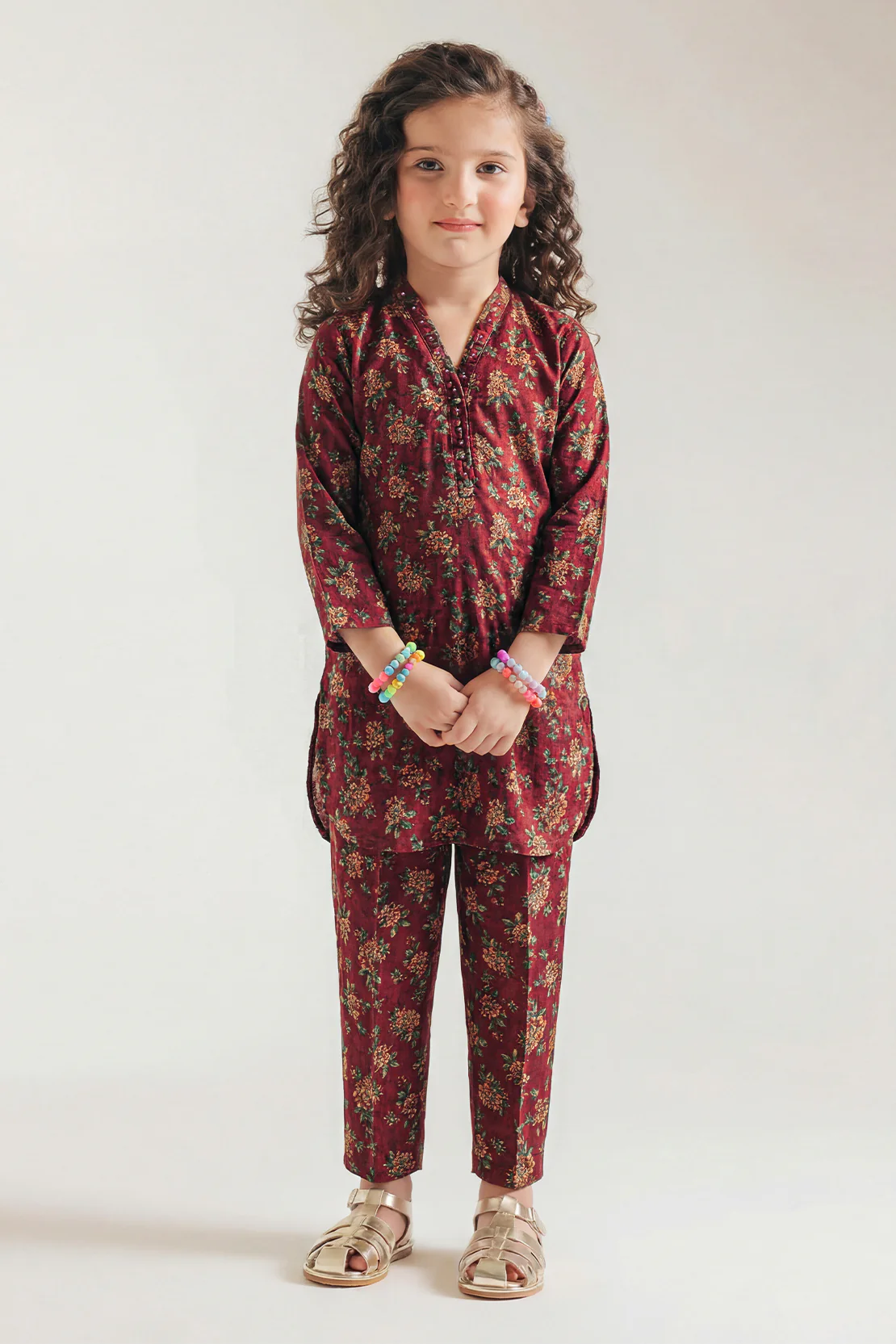 Printed Arabic Premium Lawn Stitched 2 Piece (Shirt/Trouser) For Kids