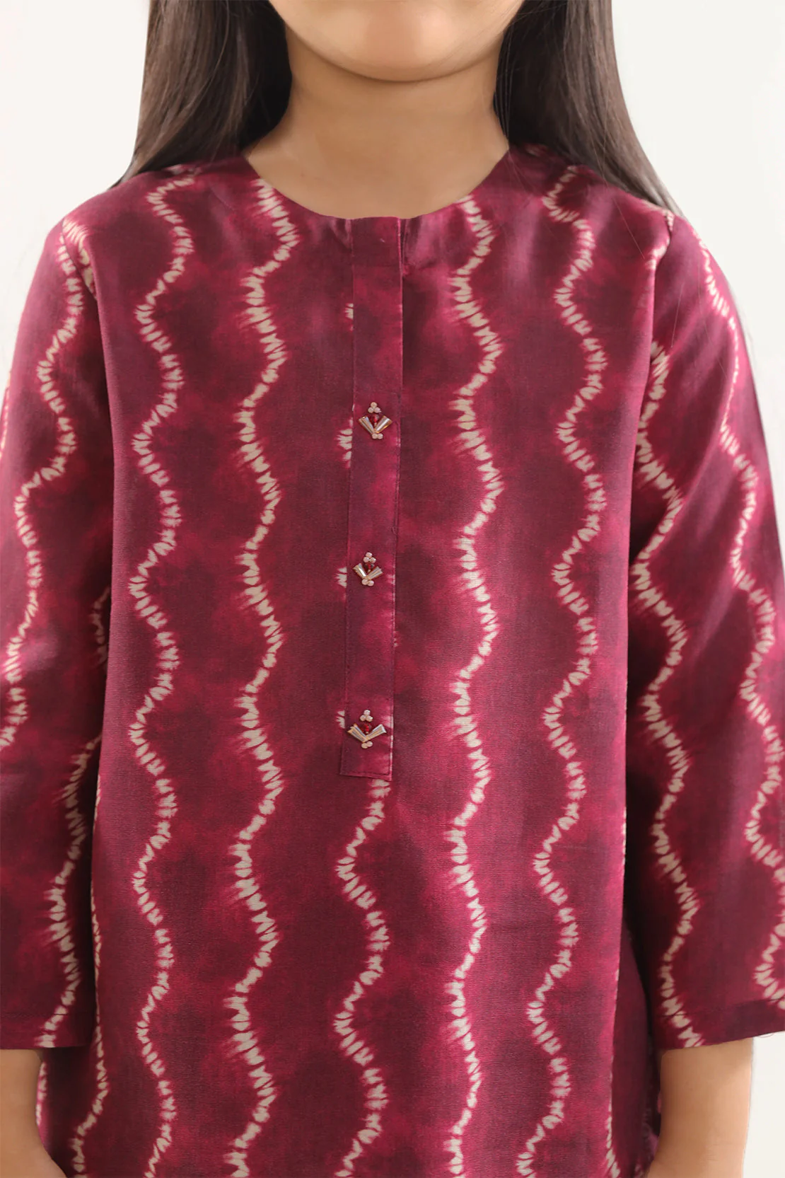 Printed Arabic Lawn Stitched 2 Piece (Shirt/Trouser) For Kids - Image 3
