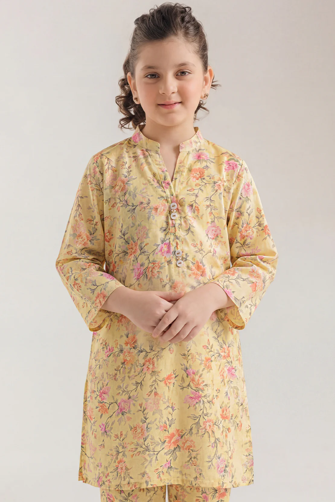 Printed Arabic Premium Lawn Stitched 2 Piece (Shirt/Trouser) For Kids - Image 2