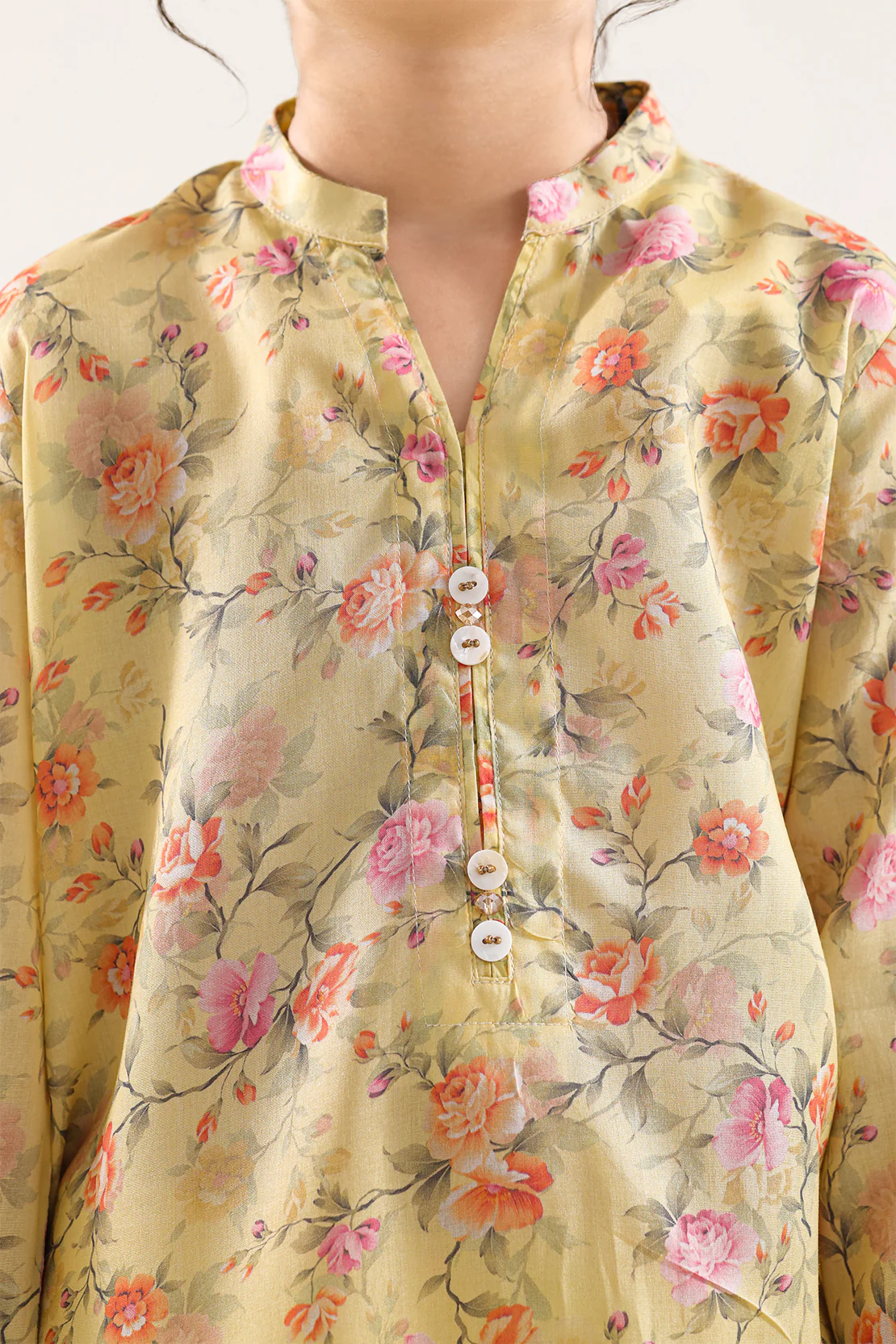 Printed Arabic Premium Lawn Stitched 2 Piece (Shirt/Trouser) For Kids - Image 3