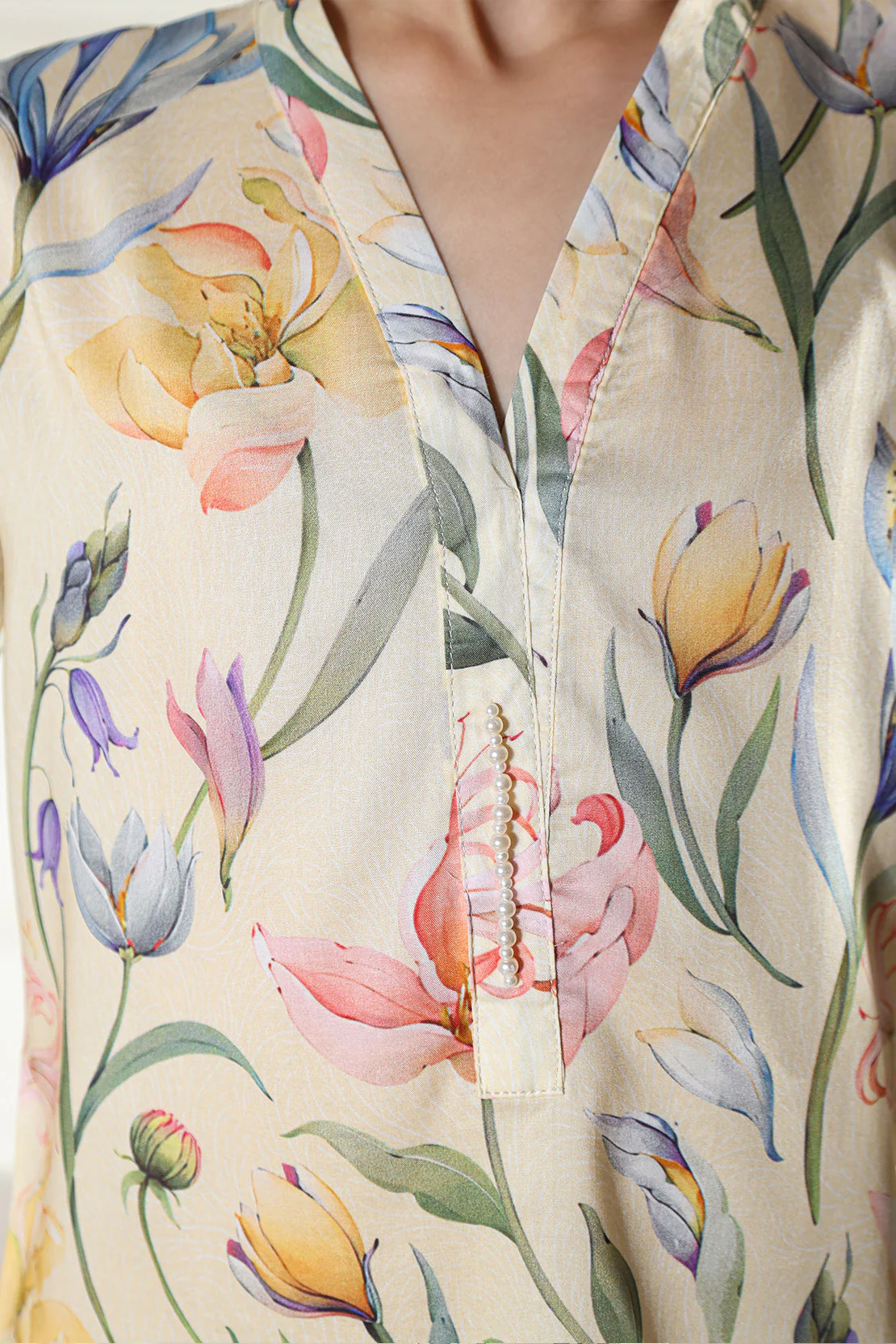 Printed Arabic Premium Lawn Stitched Shirt For Kids - Image 8
