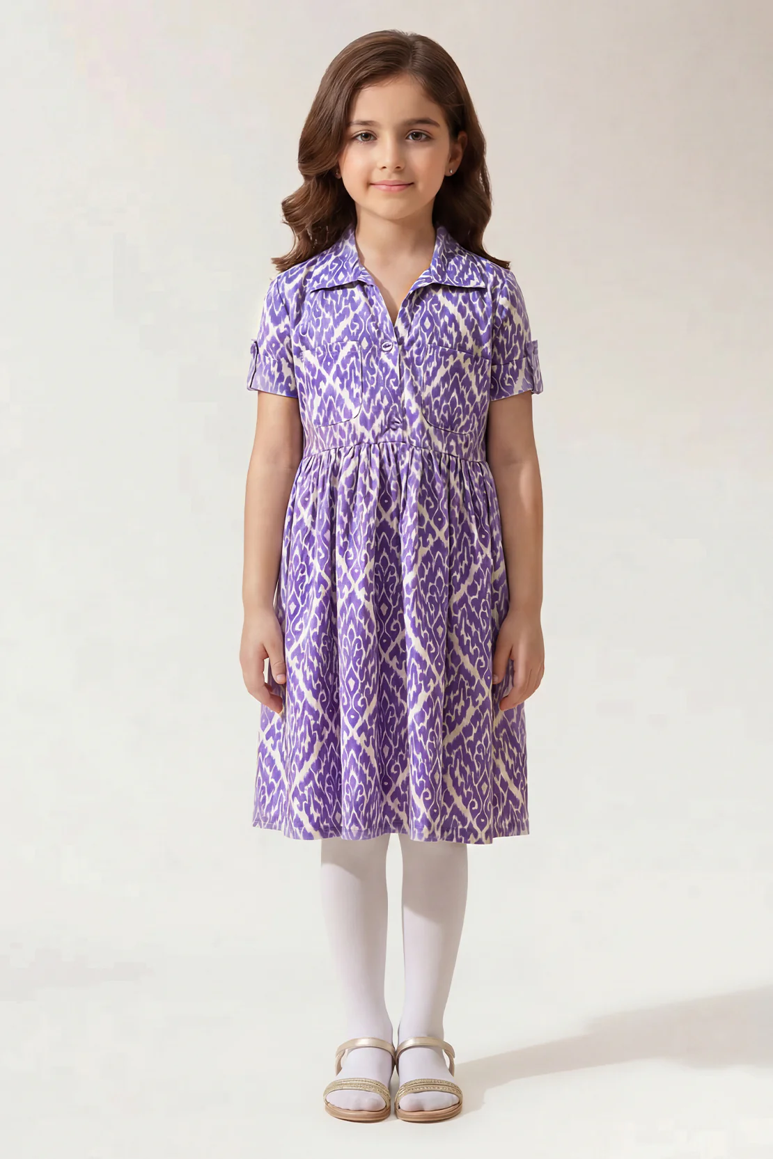 Printed Arabic Premium Lawn Stitched Shirt For Kids - Image 3