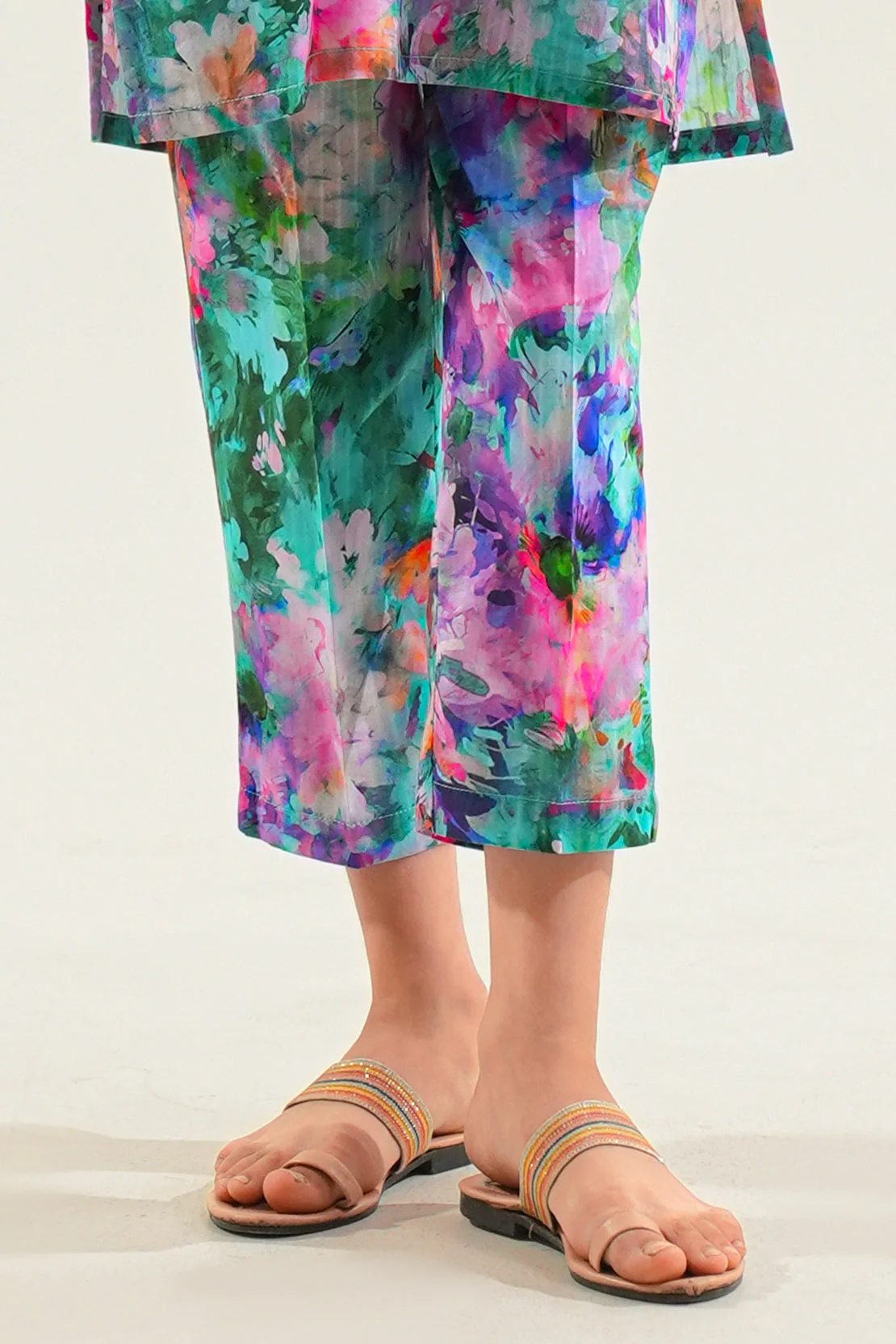 Printed Cambric Pants For Kids