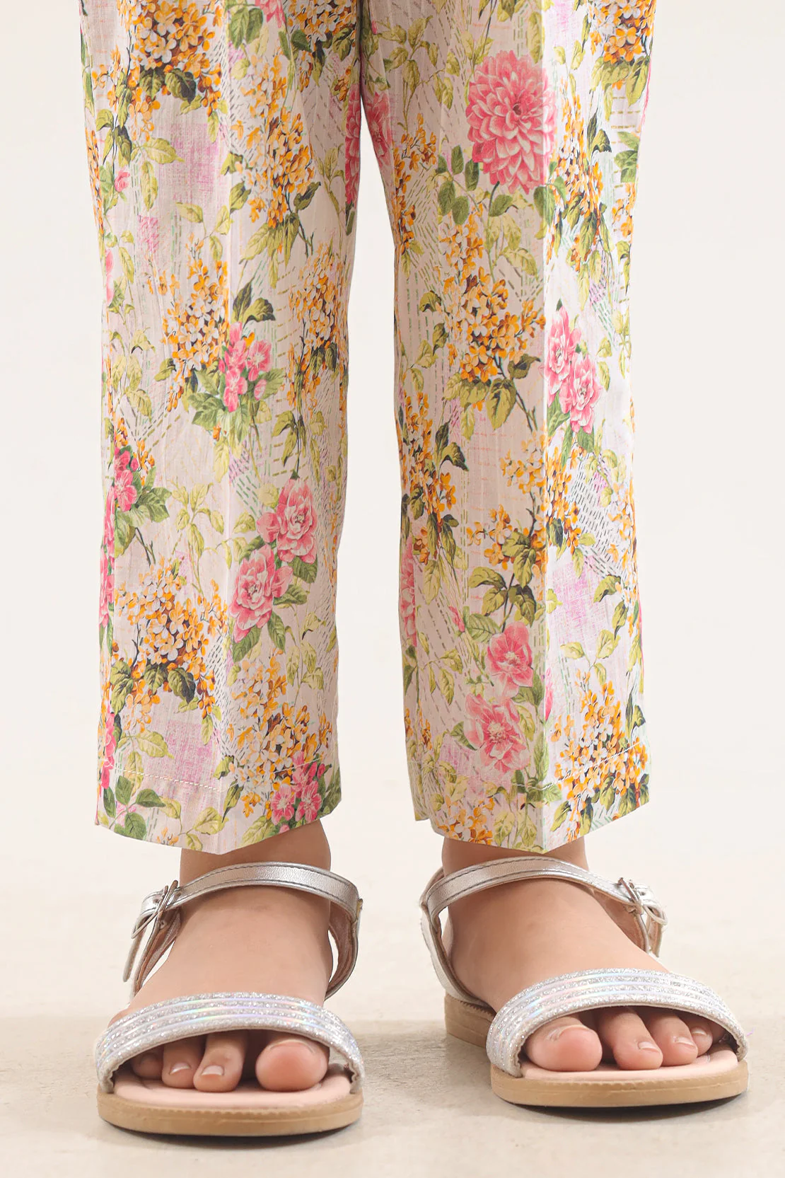 Printed Cambric Pants For Kids