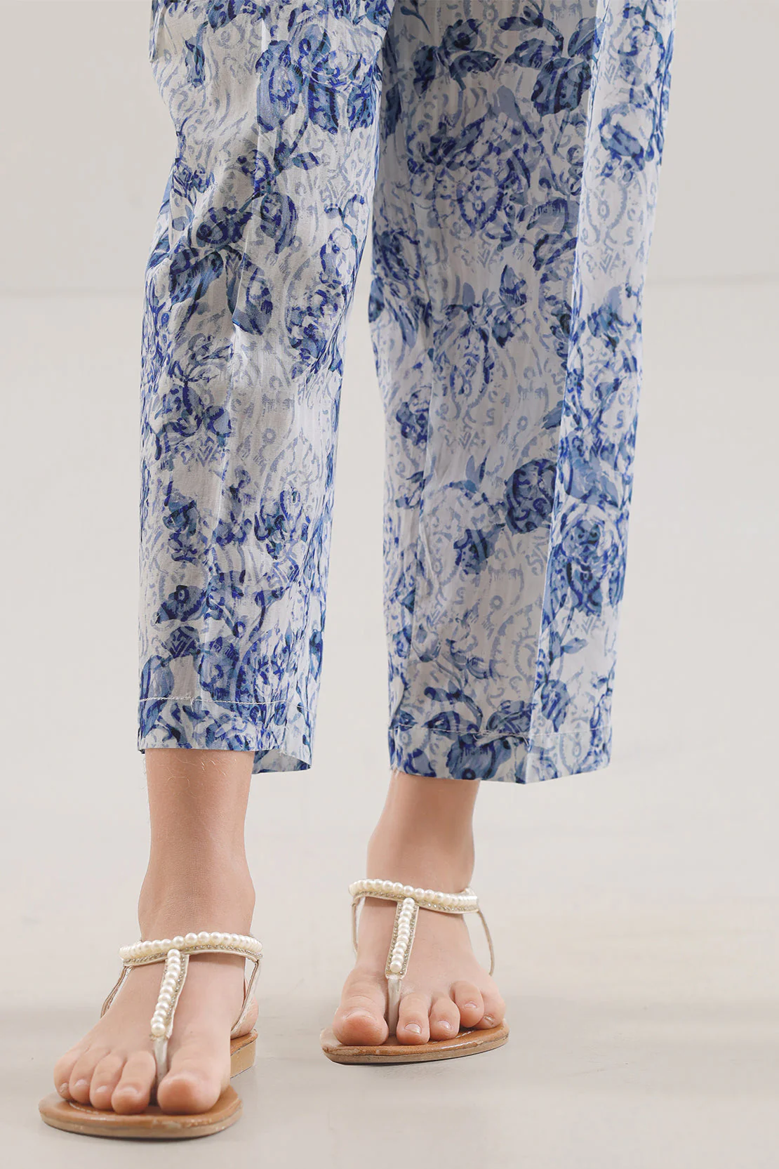 Printed Cambric Pants For Kids