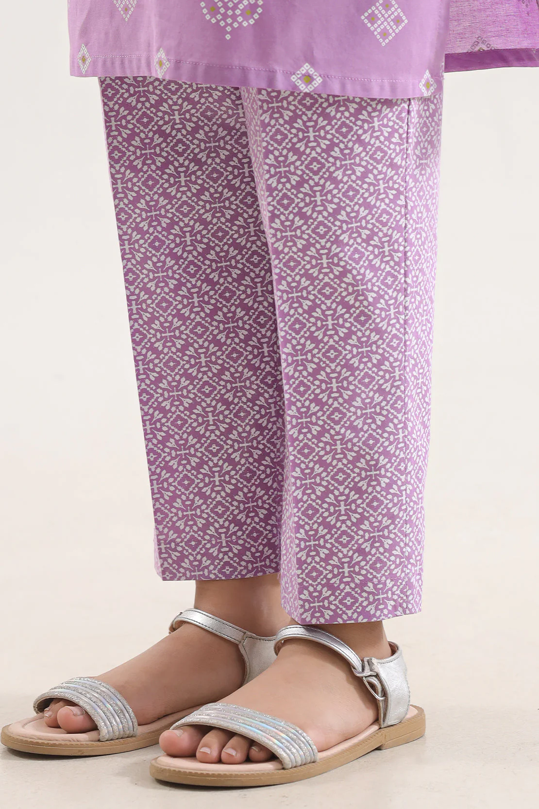 Printed Cambric Pants For Kids
