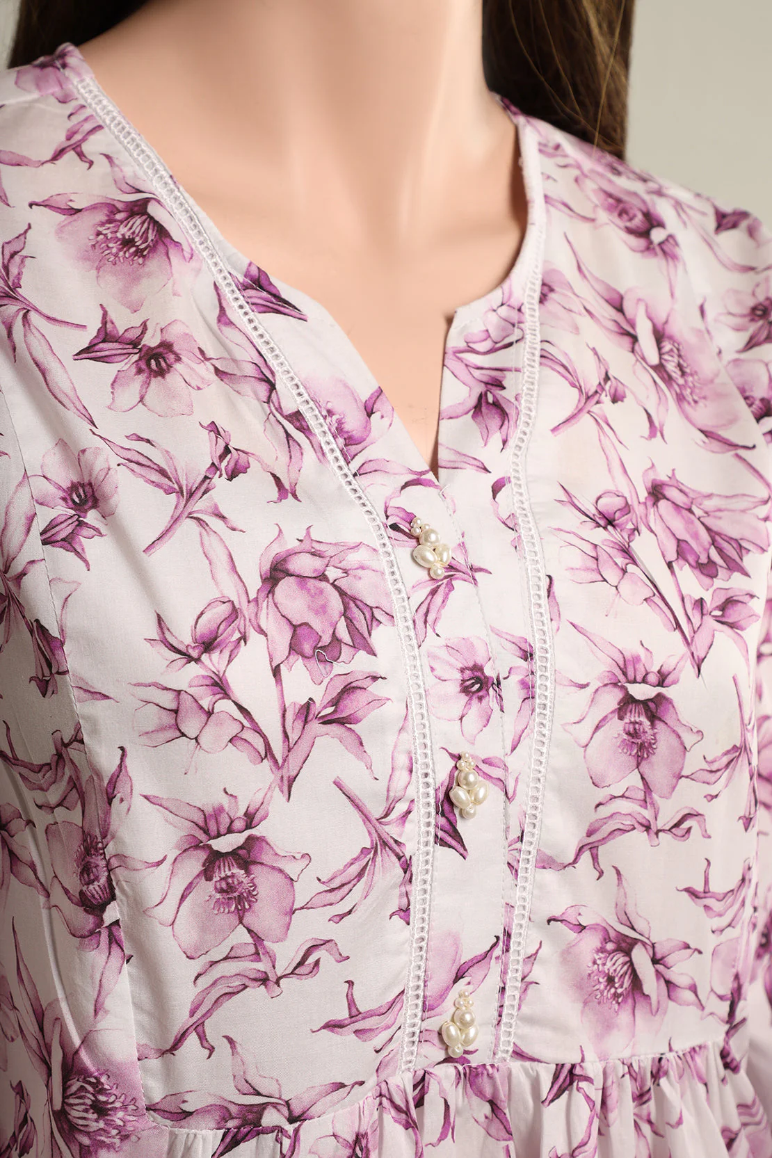 Printed Cambric Stitched 2 Piece (Shirt/Dupatta) - Image 3