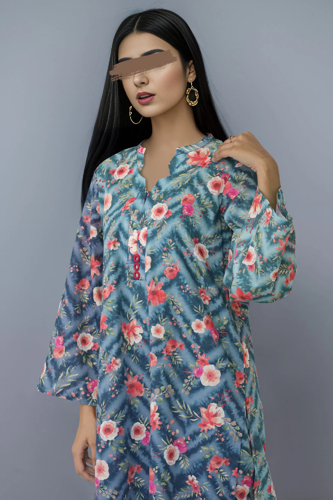 Printed Cambric Stitched 2 Piece (Shirt/Trouser) - Image 3