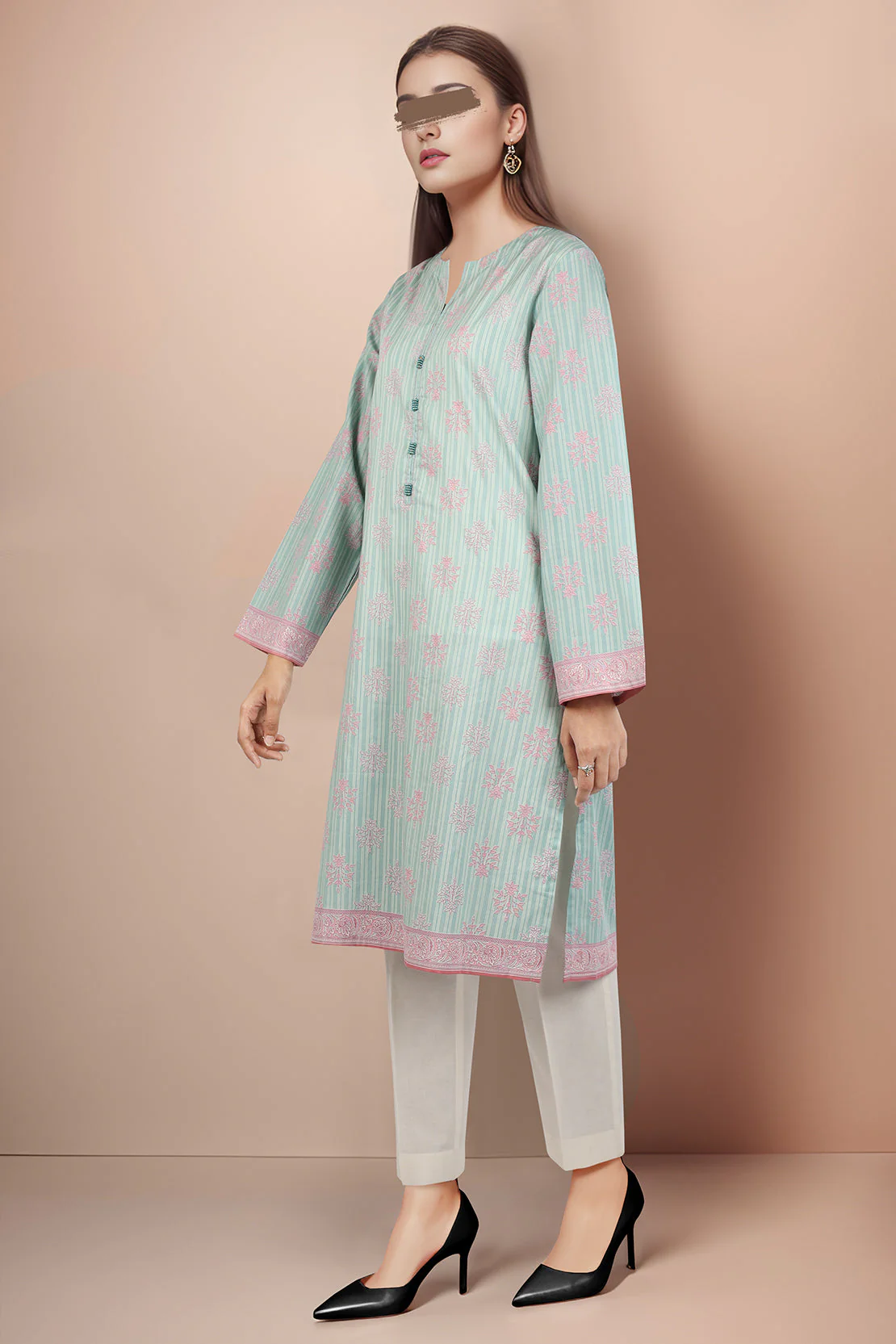 Printed Cambric Stitched Shirt - Image 2