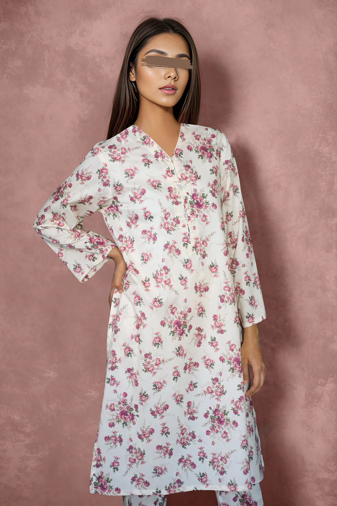 Printed Cambric Stitched 2 Piece (Shirt/Trouser) - Image 2