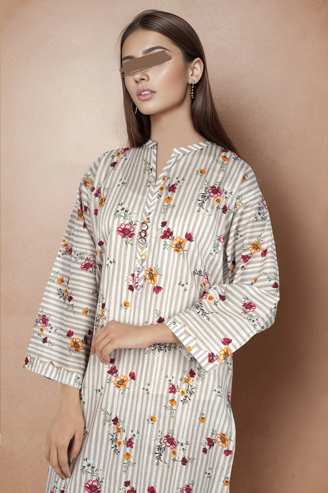 Printed Cambric Stitched 2 Piece (Shirt/Trouser) - Image 3