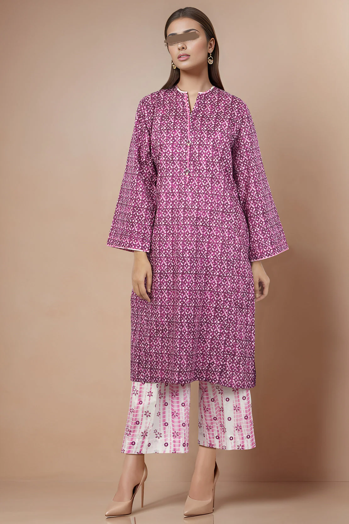 Printed Cambric Stitched Shirt