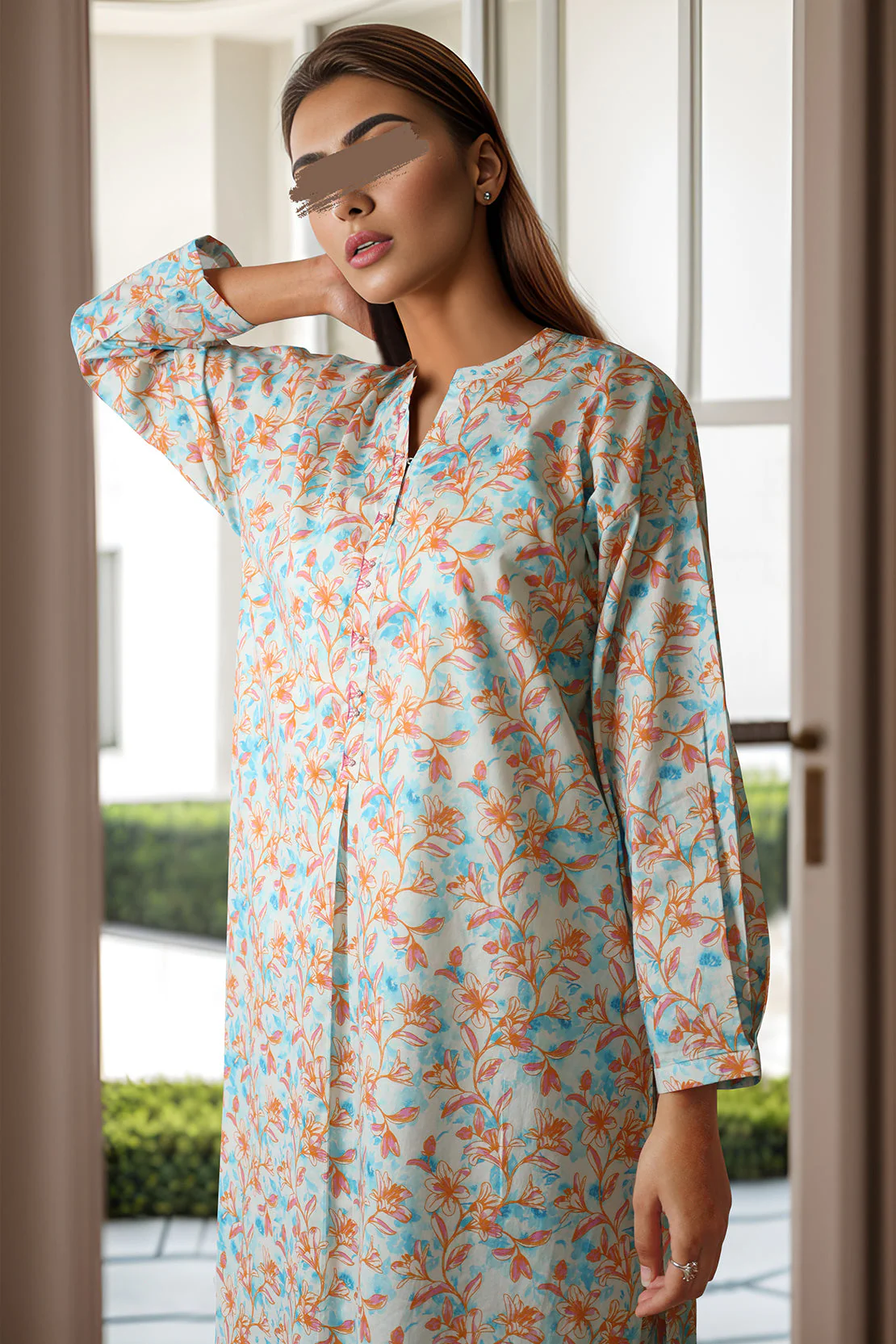 Printed Cambric Stitched 2 Piece (Shirt/Trouser) - Image 3