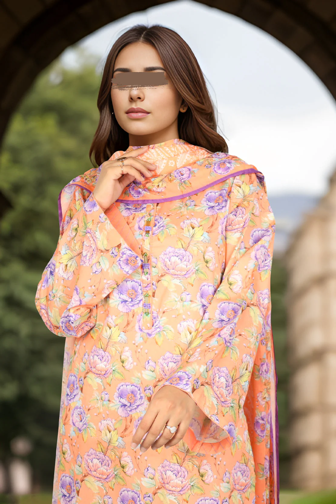 Printed Cambric Stitched 2 Piece (Shirt/Trouser) - Image 3