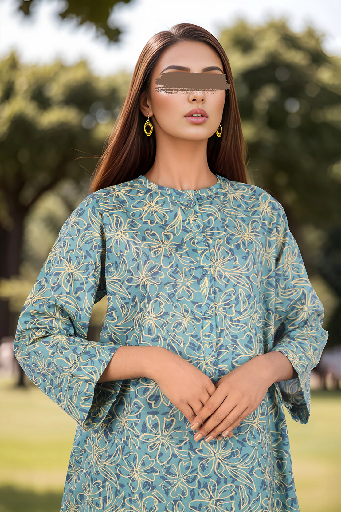 Printed Cambric Stitched 2 Piece (Shirt/Trouser) - Image 2