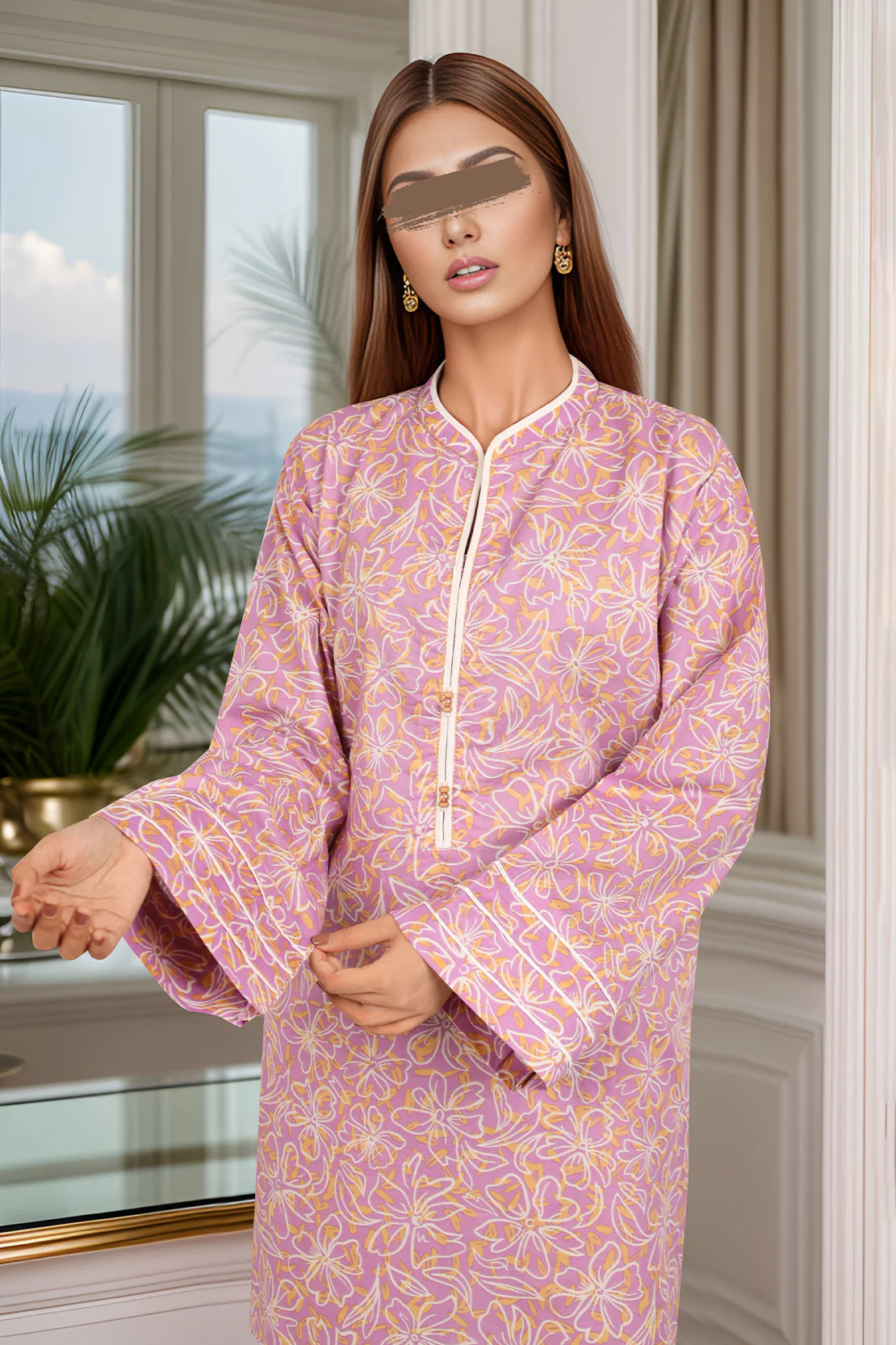 Printed Cambric Stitched 2 Piece (Shirt/Trouser) - Image 2