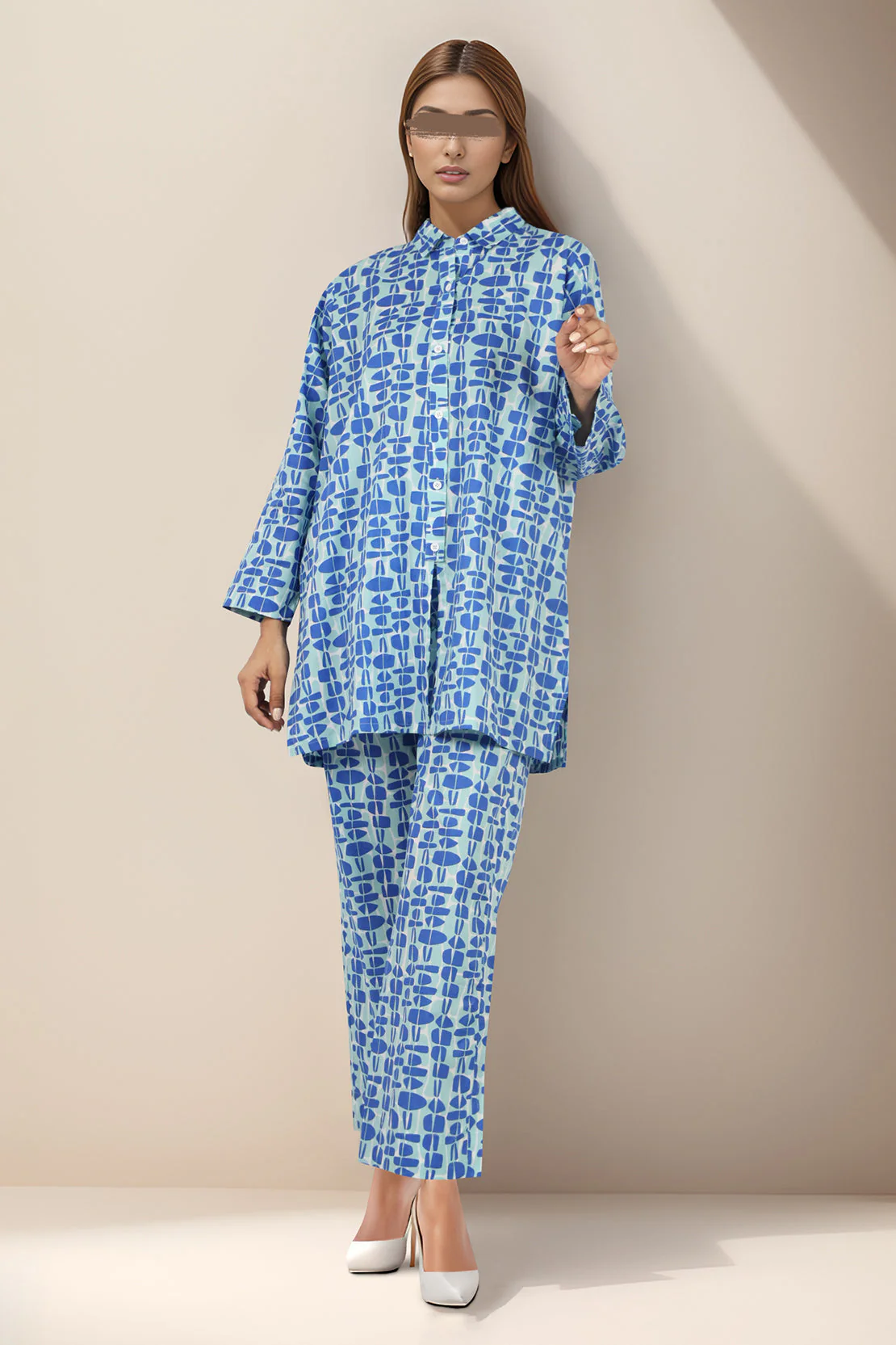 Printed Cambric Stitched 2 Piece (Shirt/Trouser) - Image 3