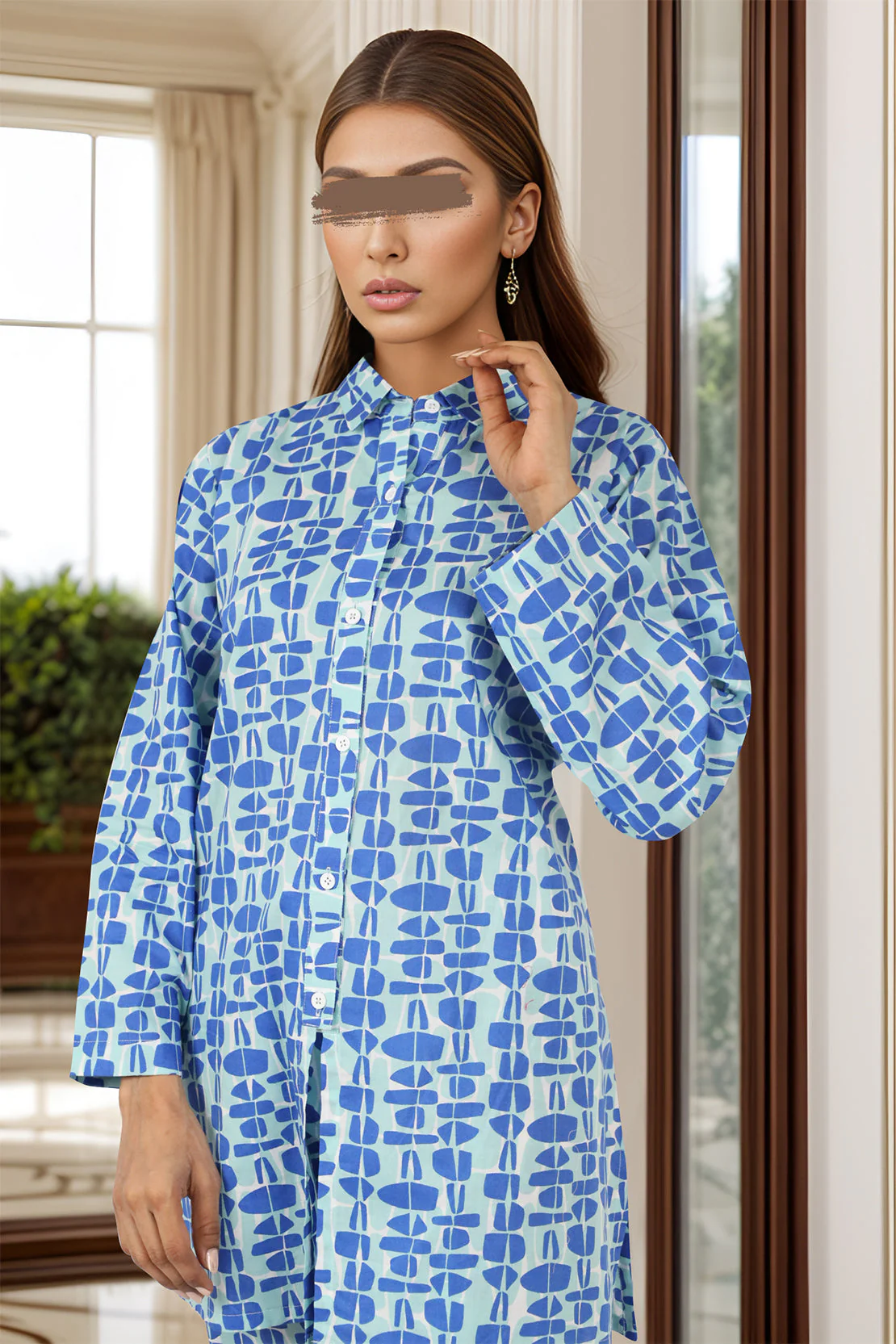 Printed Cambric Stitched 2 Piece (Shirt/Trouser) - Image 4