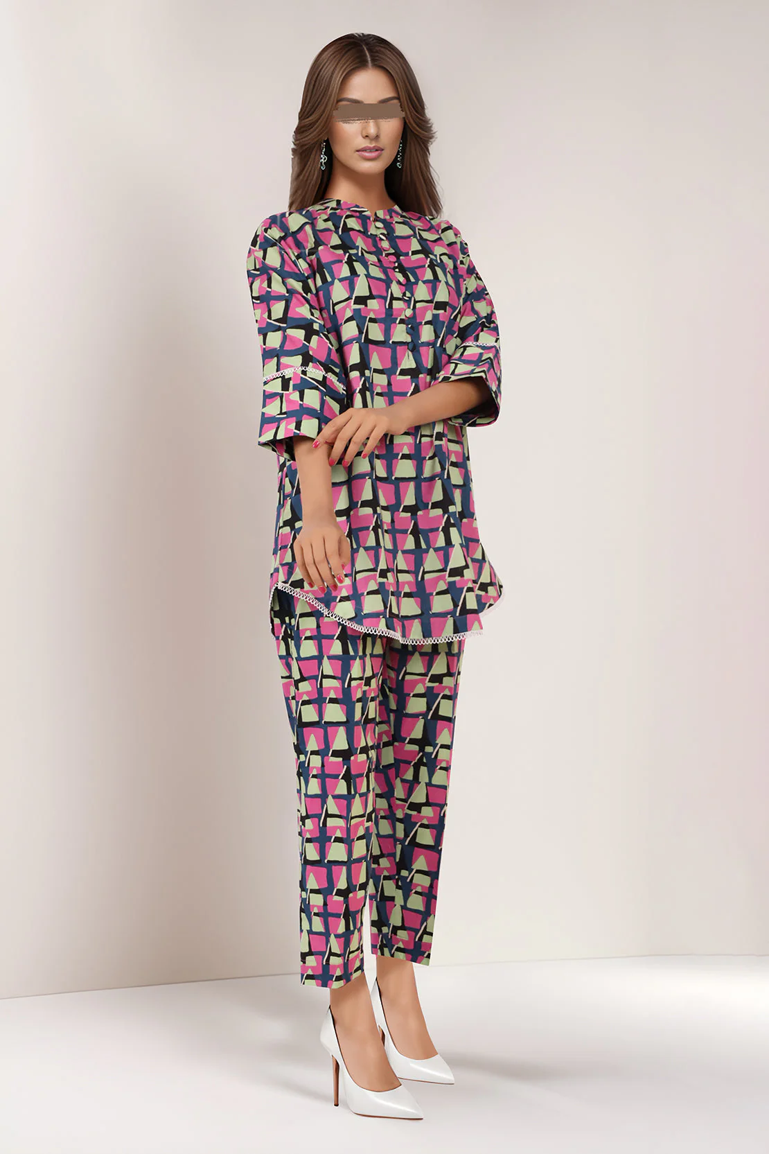 Printed Cambric Stitched 2 Piece (Shirt/Trouser)