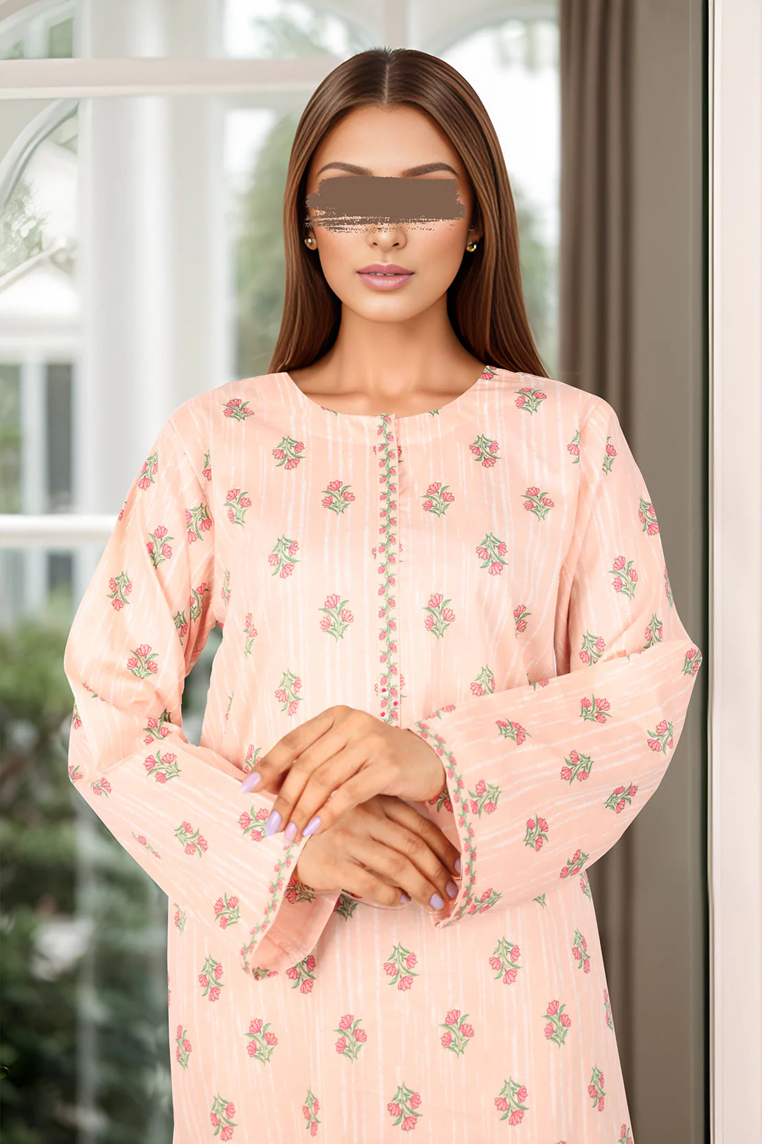 Printed Cambric Stitched 2 Piece (Shirt/Trouser) - Image 2