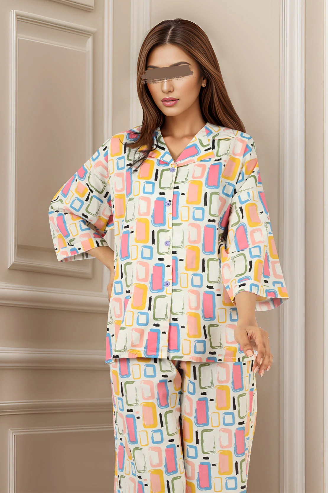 Printed Cambric Stitched 2 Piece (Shirt/Trouser) - Image 2