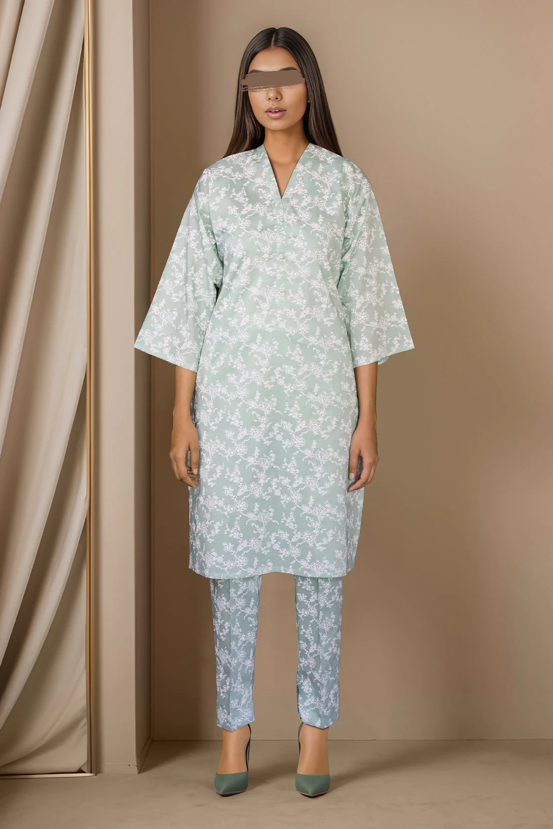 Printed Cambric Stitched 2 Piece (Shirt/Trouser)