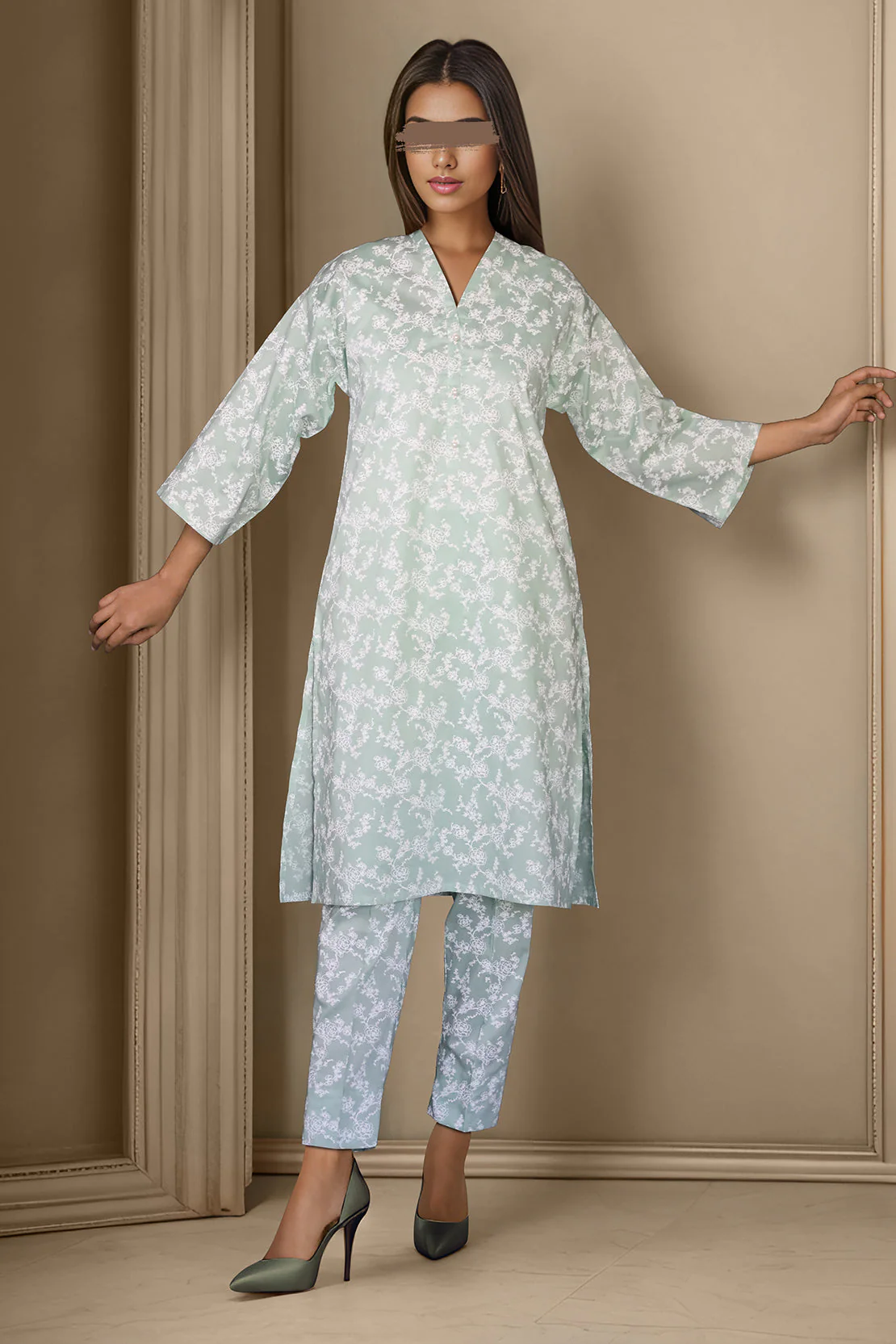 Printed Cambric Stitched 2 Piece (Shirt/Trouser) - Image 2