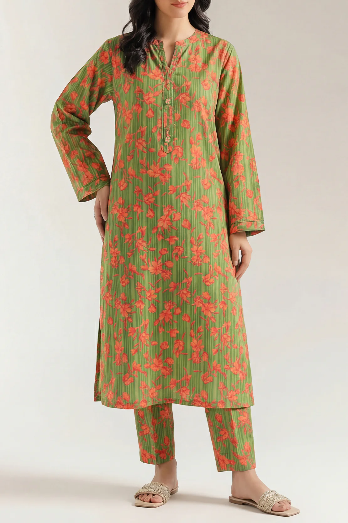 Printed Cambric Stitched 2 Piece (Shirt/Trouser)