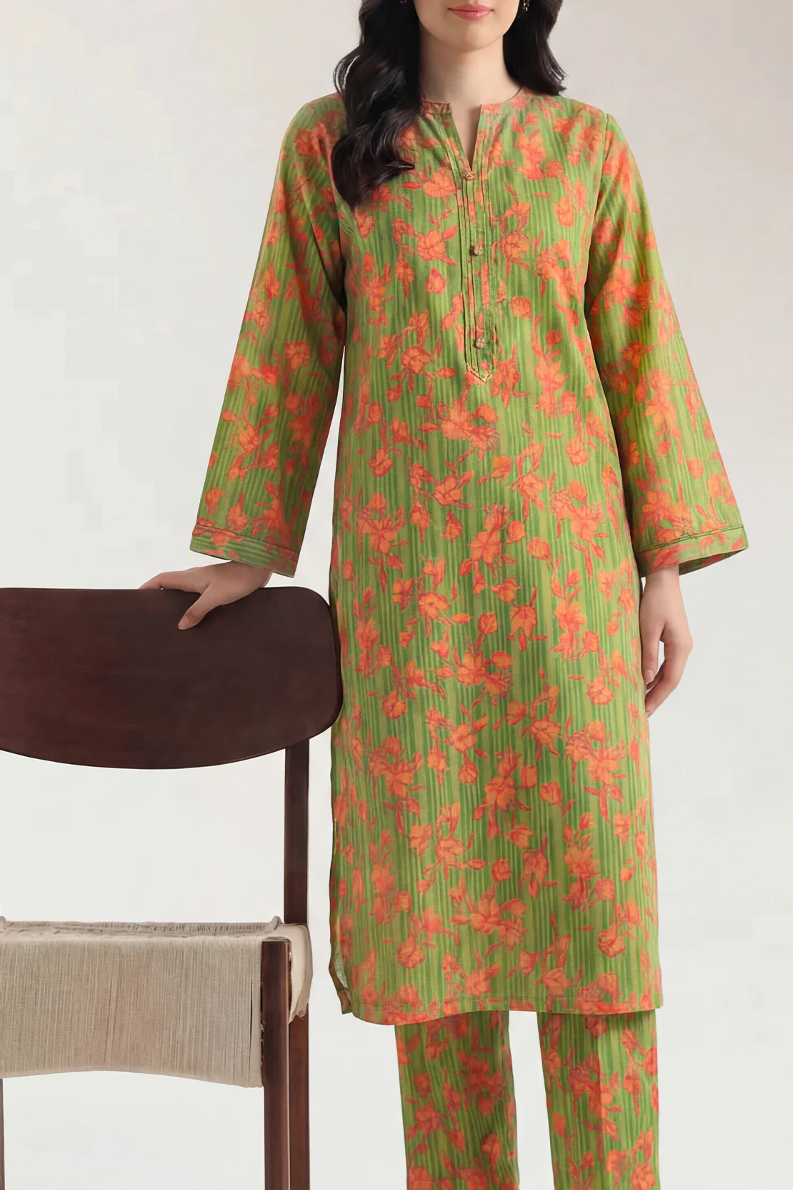 Printed Cambric Stitched 2 Piece (Shirt/Trouser) - Image 2