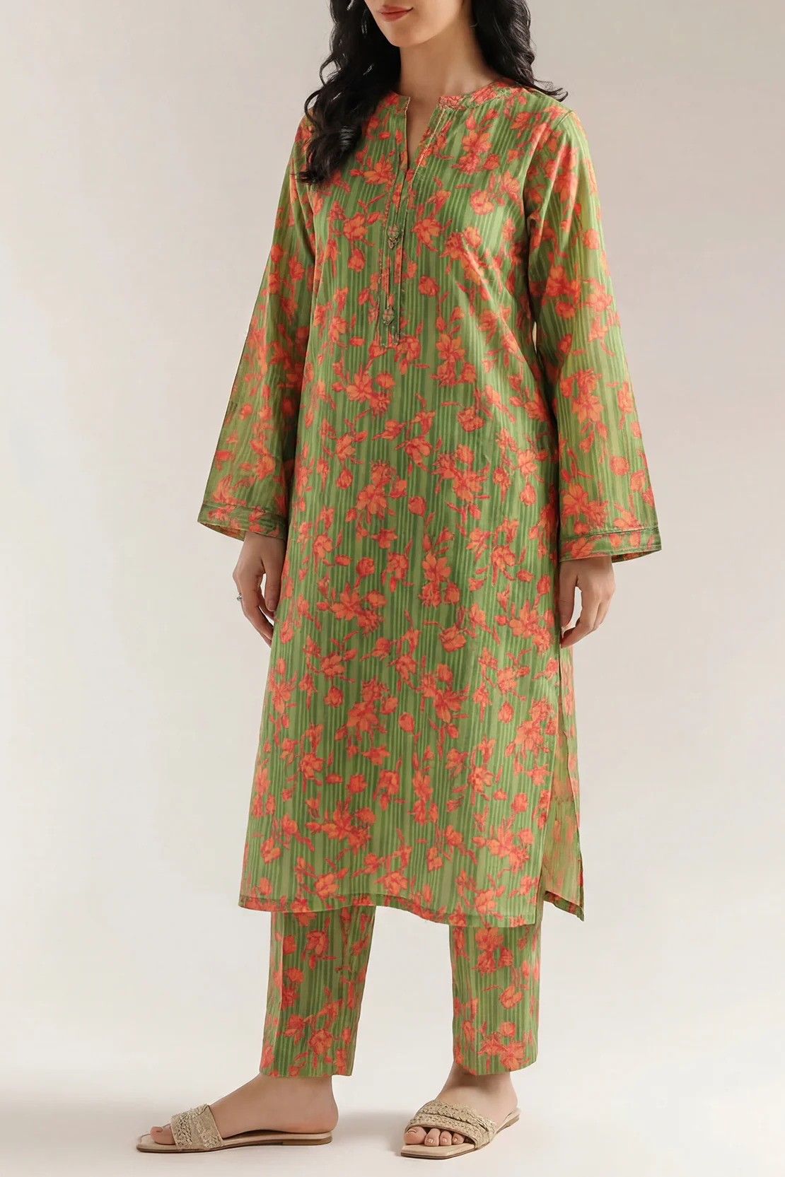 Printed Cambric Stitched 2 Piece (Shirt/Trouser) - Image 3