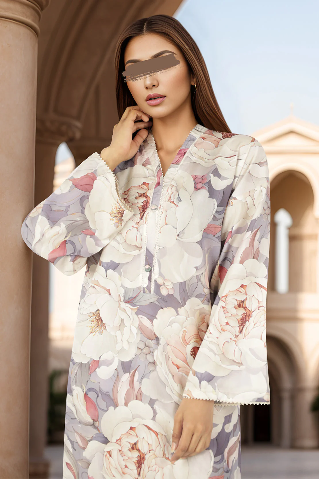 Printed Cambric Stitched 2 Piece (Shirt/Trouser) - Image 2