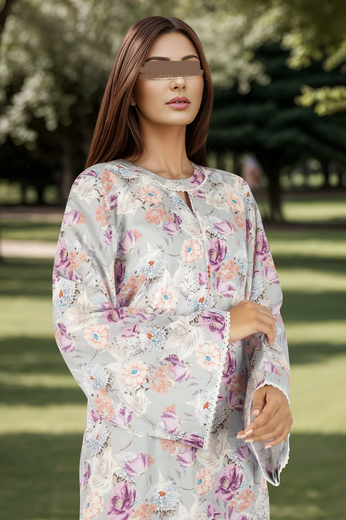 Printed Cambric Stitched 2 Piece (Shirt/Trouser) - Image 3