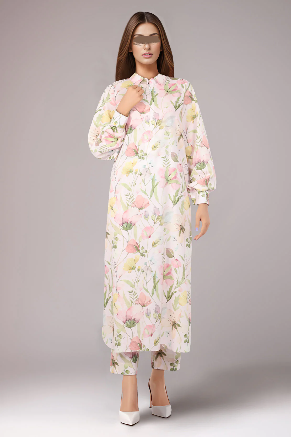 Printed Cambric Stitched 2 Piece (Shirt/Trouser) - Image 2