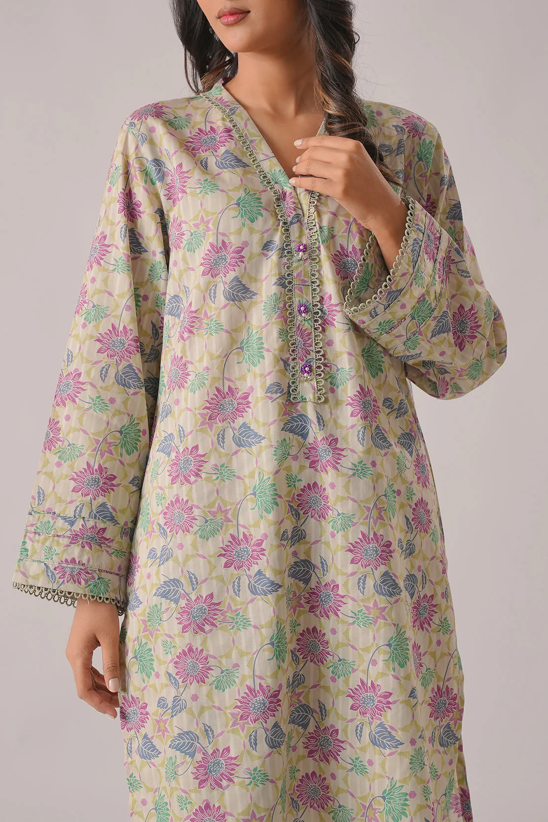 Printed Cambric Stitched 2 Piece (Shirt/Trouser)