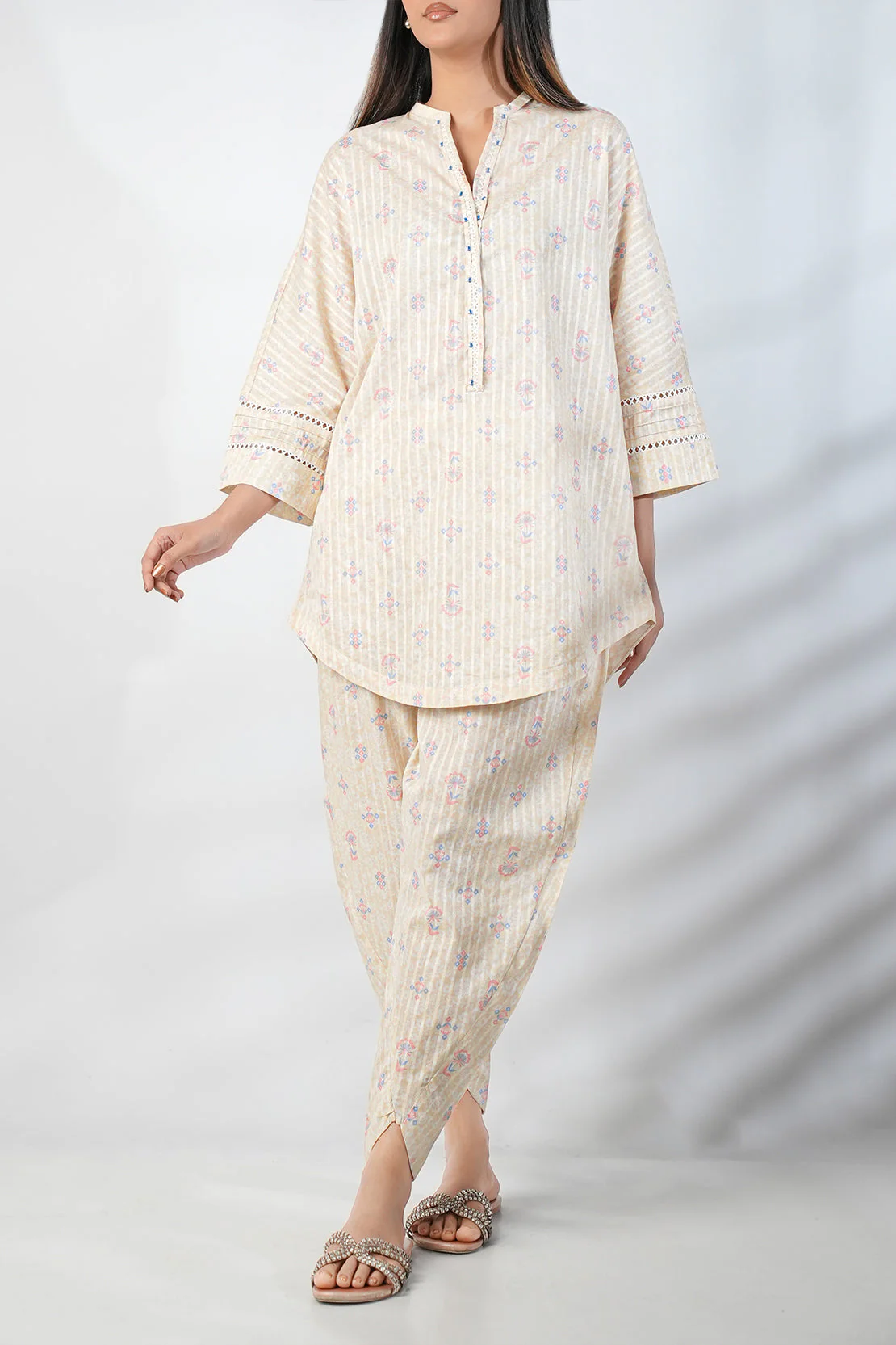 Printed Cambric Stitched 2 Piece (Shirt/Trouser) - Image 2