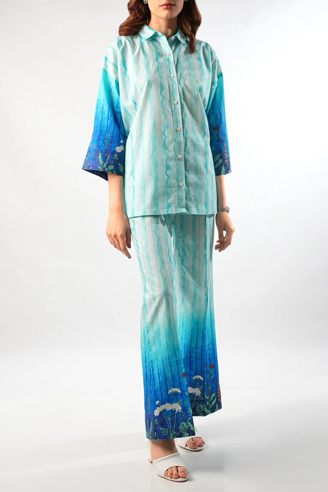 Printed Cambric Stitched 2 Piece (Shirt/Trouser) - Image 2