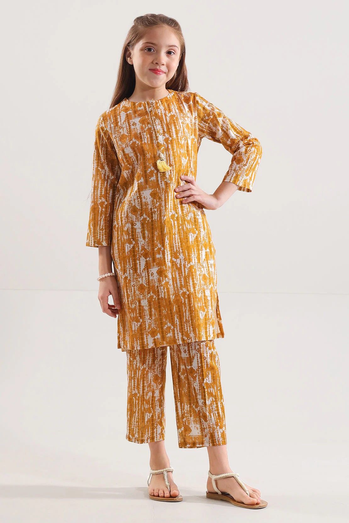 Printed Cambric Stitched 2 Piece (Shirt/Trouser) For Kids - Image 2
