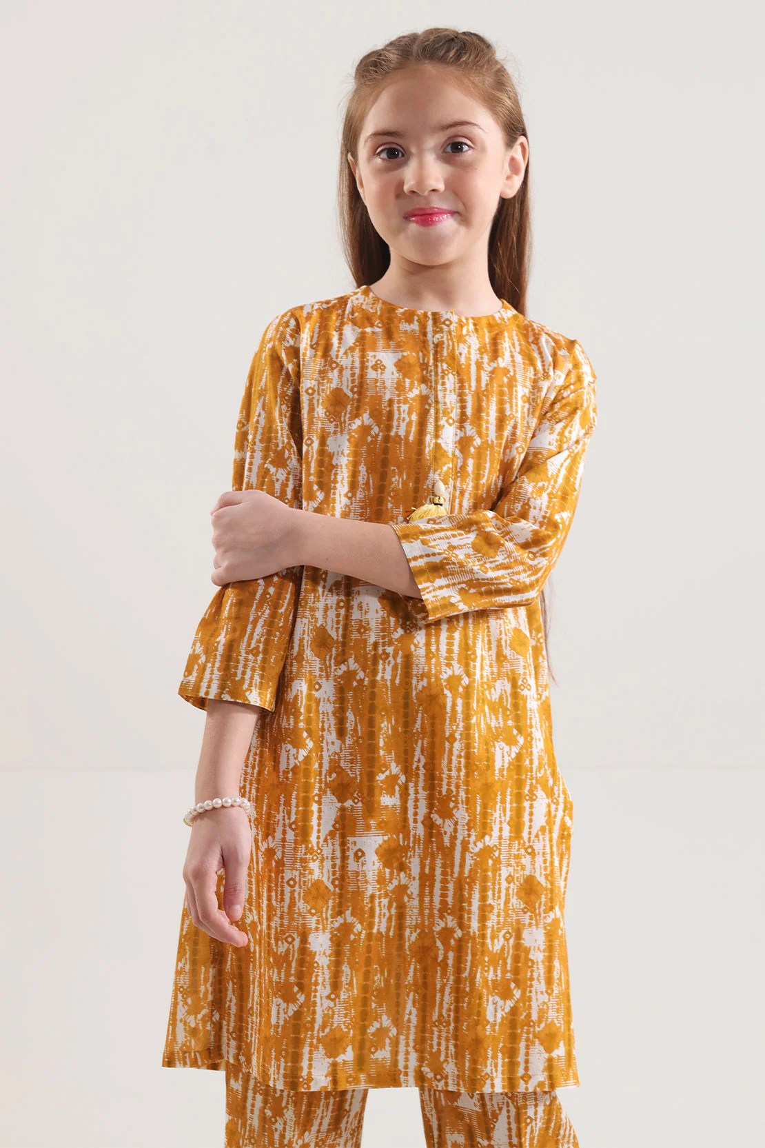Printed Cambric Stitched 2 Piece (Shirt/Trouser) For Kids - Image 3