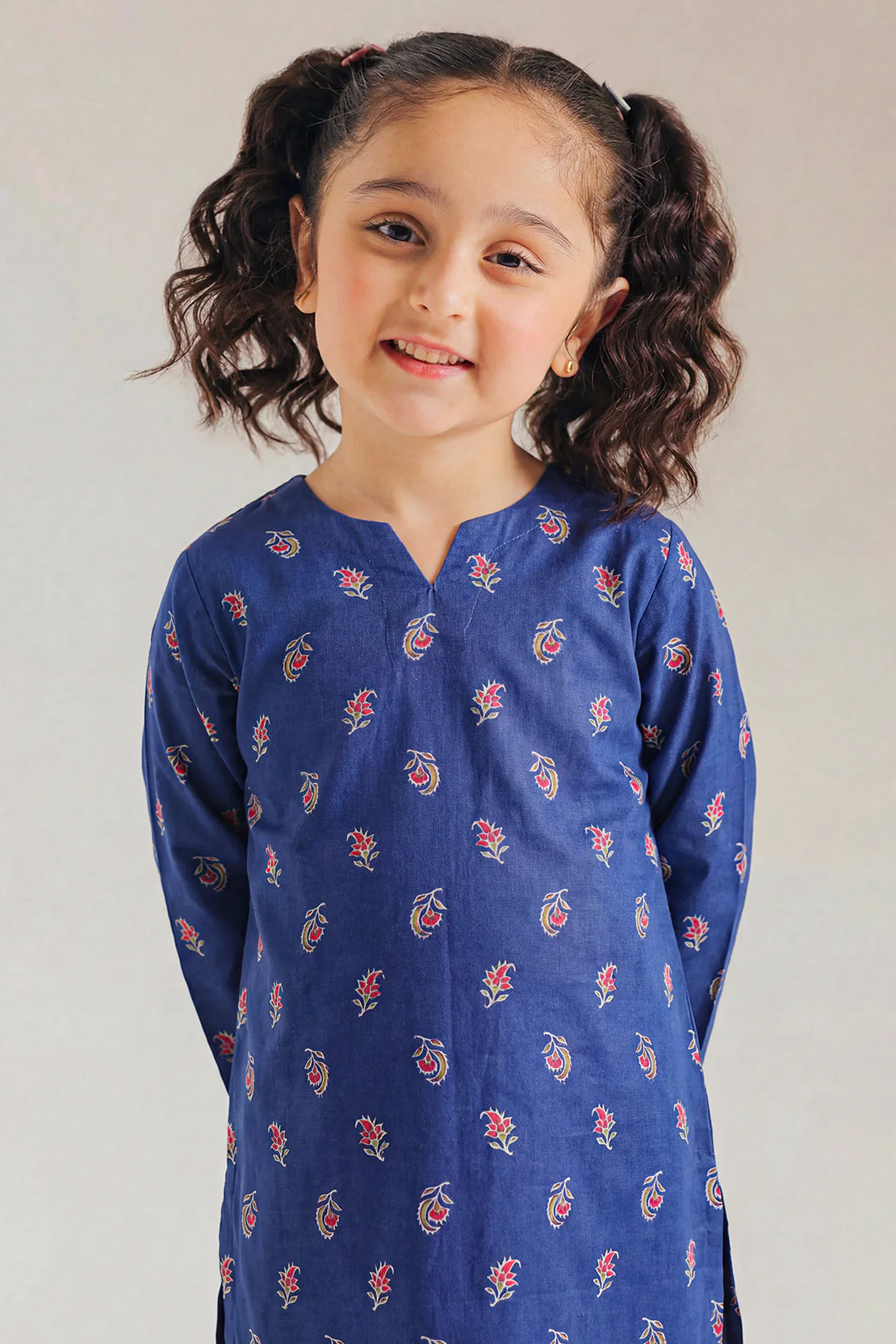 Printed Cambric Stitched 2 Piece (Shirt/Trouser) For Kids - Image 2
