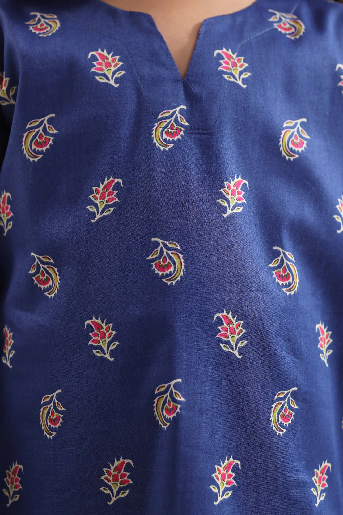 Printed Cambric Stitched 2 Piece (Shirt/Trouser) For Kids - Image 3