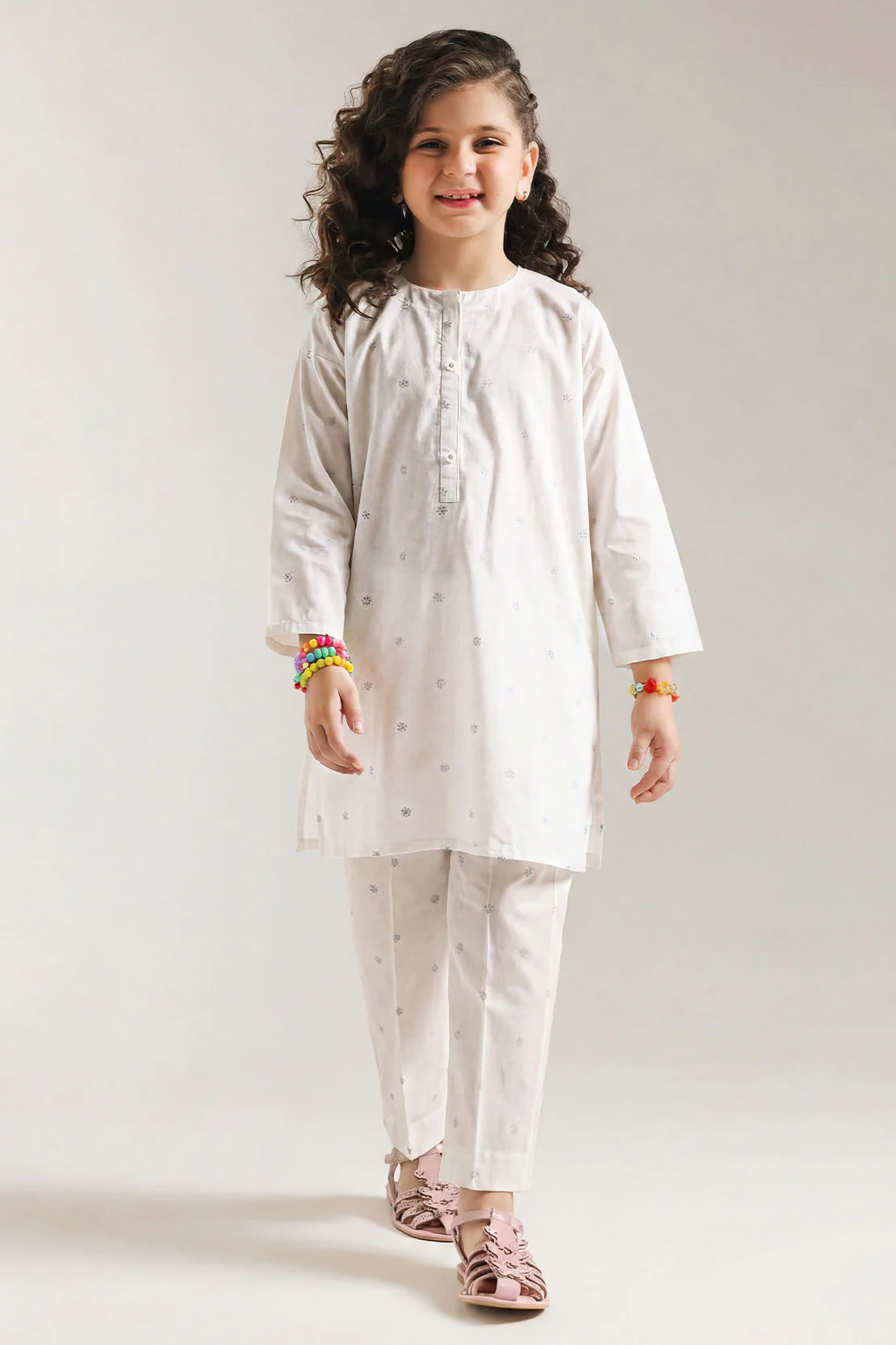 Printed Cambric Stitched 2 Piece (Shirt/Trouser) For Kids - Image 2
