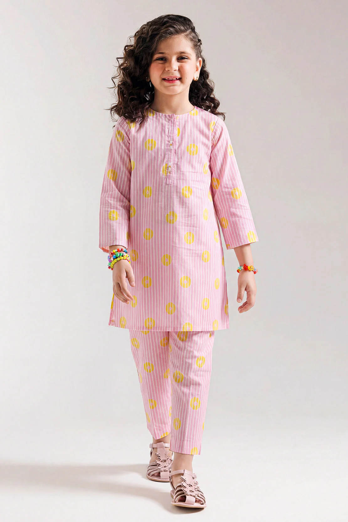 Printed Cambric Stitched 2 Piece (Shirt/Trouser) For Kids - Image 3